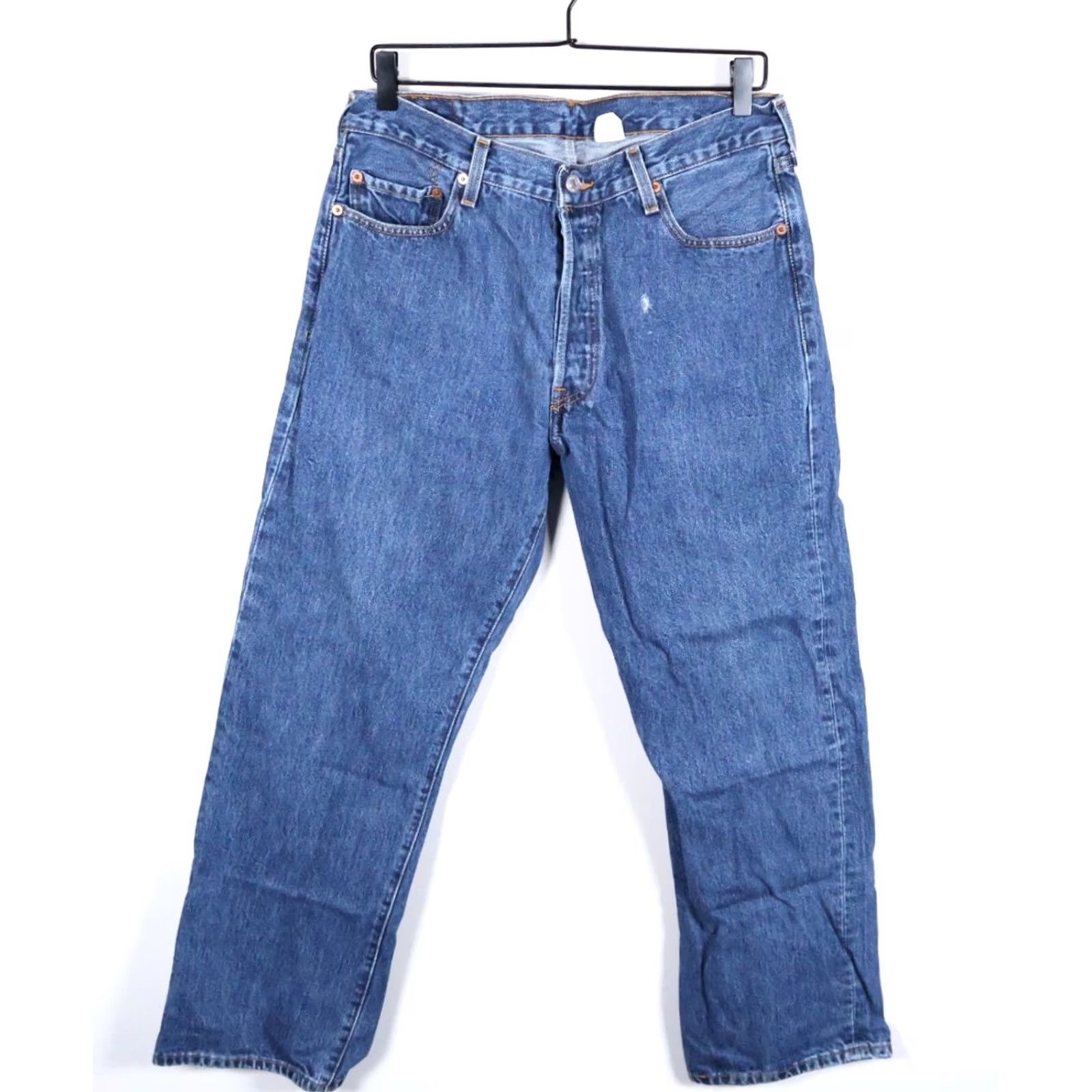 Levi's VINTAGE Levi's Jeans 501 XX Denim Button Fly Straight 34 x 29 Men 90s Blue Size US 34 / EU 50 - 2 Thumbnail