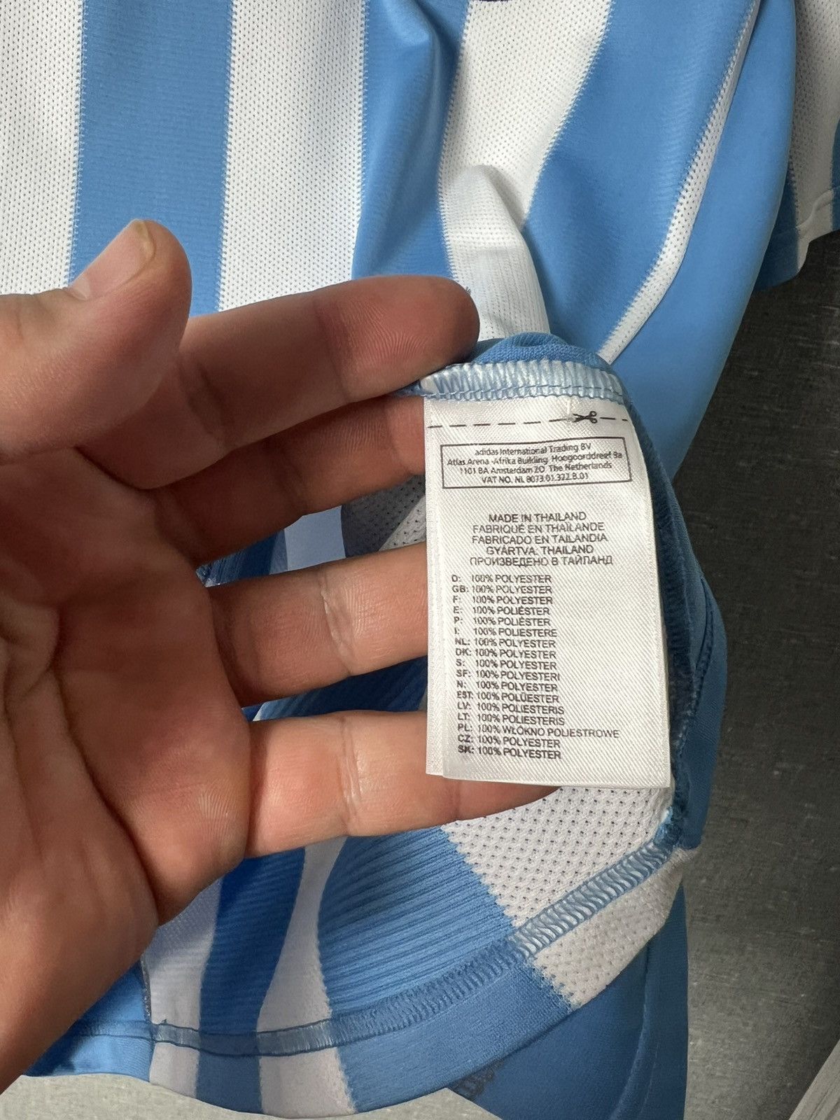 UEFA Vintage Adidas Argentina Messi #19 Home Jersey Blockcore Size US L / EU 52-54 / 3 - 18 Thumbnail