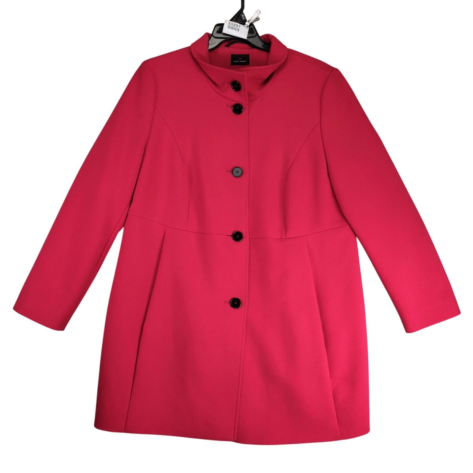 Other Fuchs Schmitt Red Pea Coat Jacket Women's US 14 Lined Button Size XL / US 12-14 / IT 48-50 - 1 Thumbnail