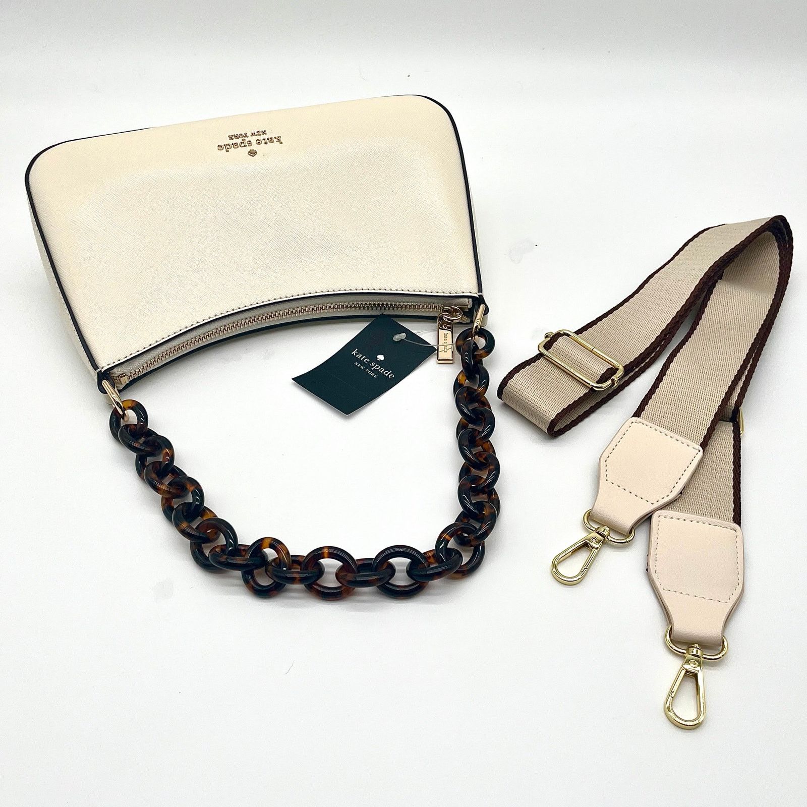Kate Spade KATE SPADE NWT Leather Convertible Shoulder Bag, Resin Chain Size ONE SIZE - 6 Thumbnail