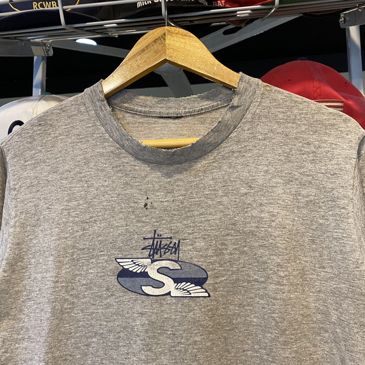 Stussy 💥VERY RARE💥 90’s OG STÜSSY WINGS Distress Tee Size US L / EU 52-54 / 3 - 8 Thumbnail