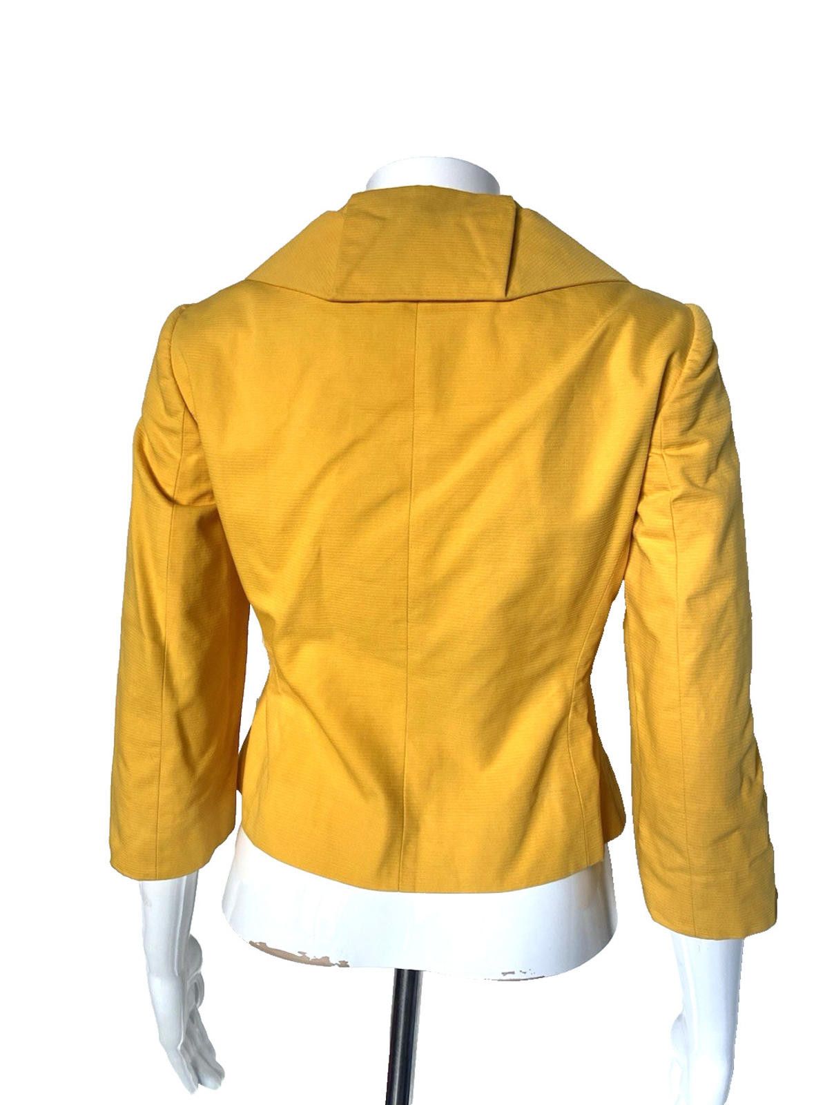 Gucci Vintage Gucci 2008 Jacket IT-38 S Yellow Cotton Blazer Size M / US 6-8 / IT 42-44 - 8 Thumbnail