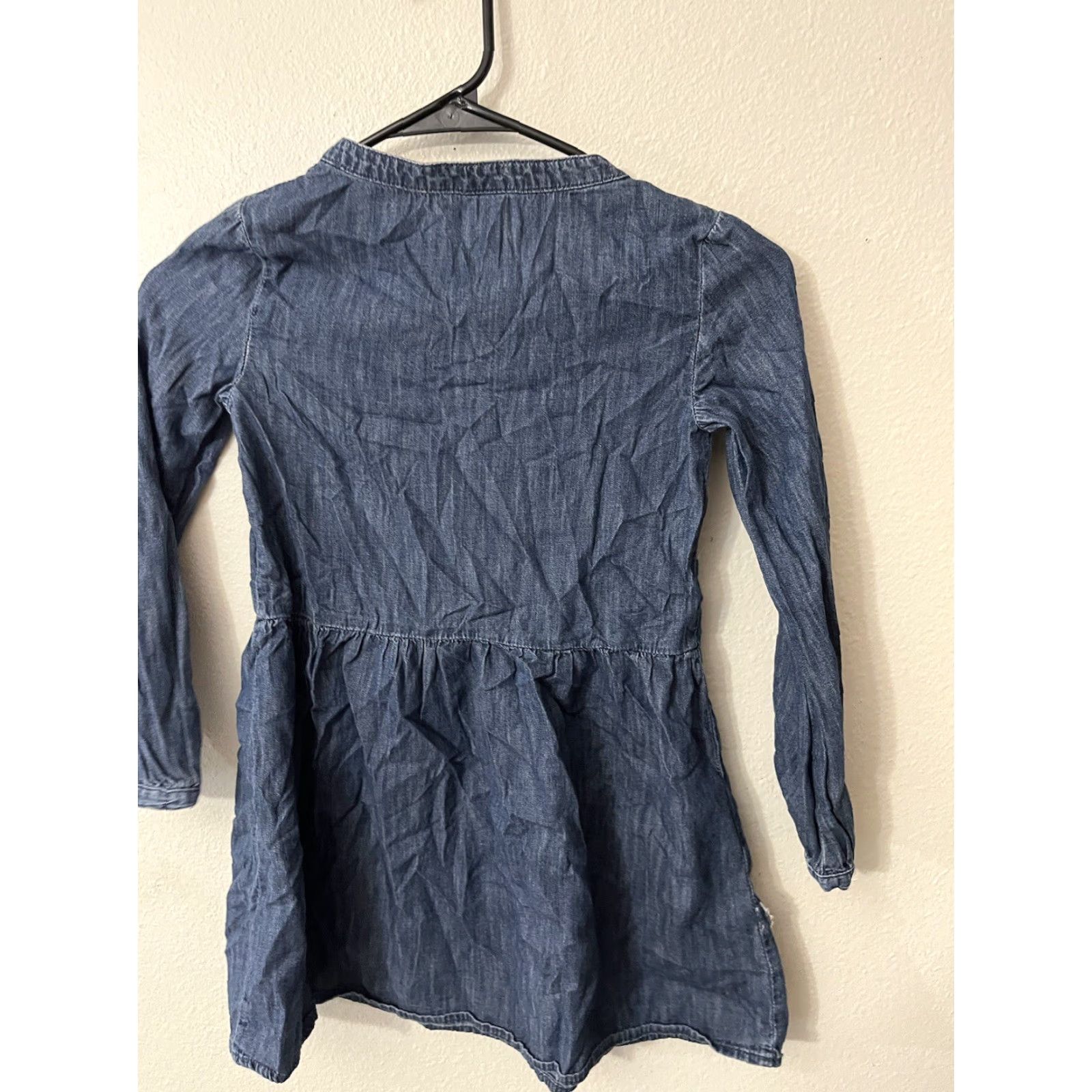 Gap Gap Shirt Women S Blue Denim Chambray Top 3/4 Sleeve Henley V-Neck Pullover Casual Bohemian American Fun Size S / US 4 / IT 40 - 3 Thumbnail