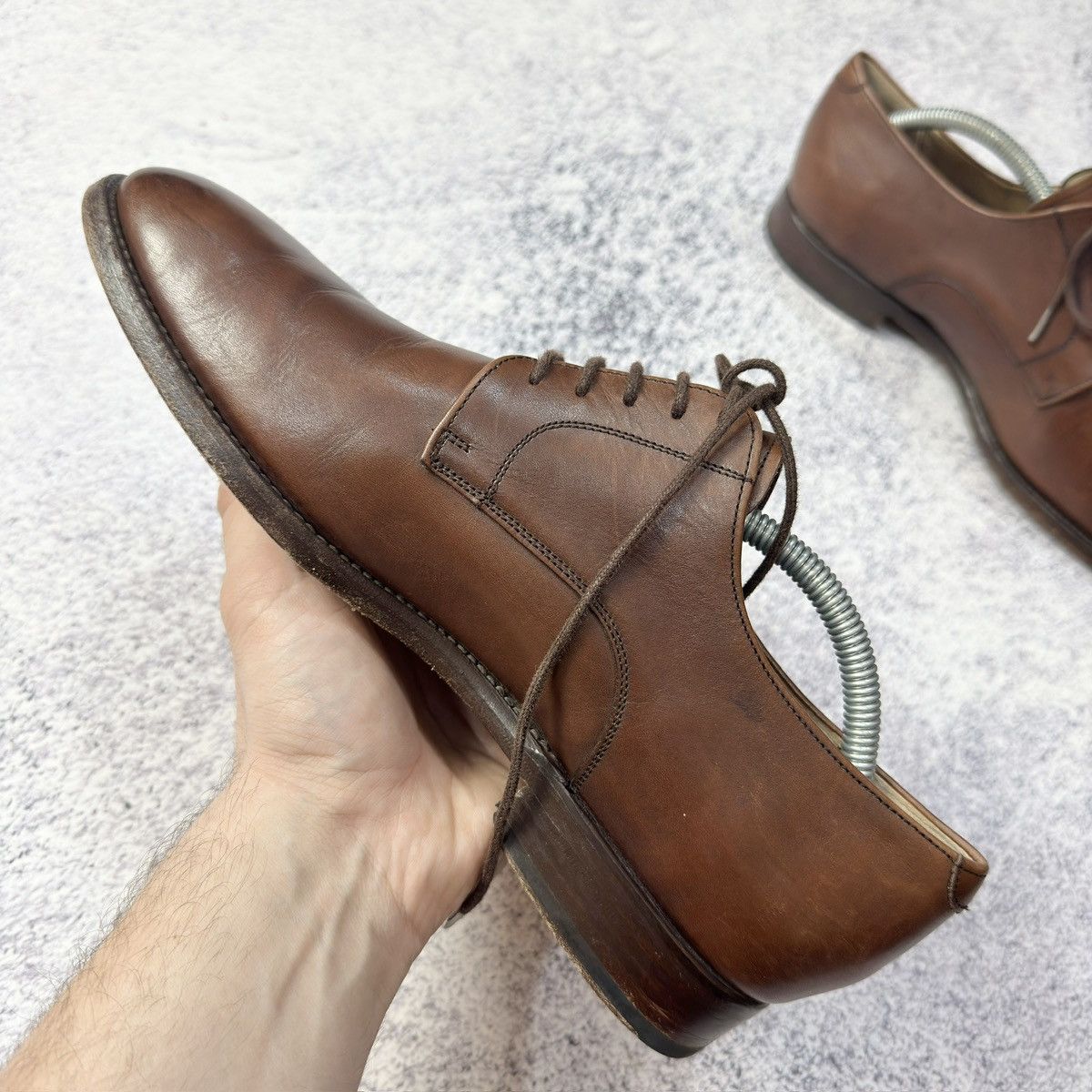 Designer Shoepassion Handmade Welted Brown Derbies US8.5 UK7.5 EU41 Size US 8.5 / EU 41-42 - 6 Thumbnail