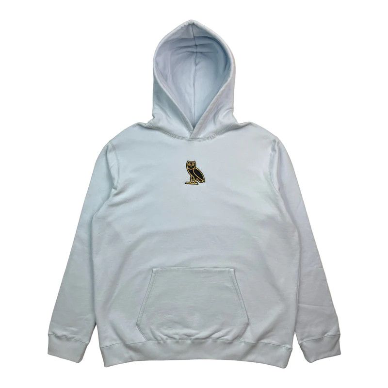 image of Vintage Ovo Centre Owl Hoodie Baby Blue in White, Men's (Size 2XL)