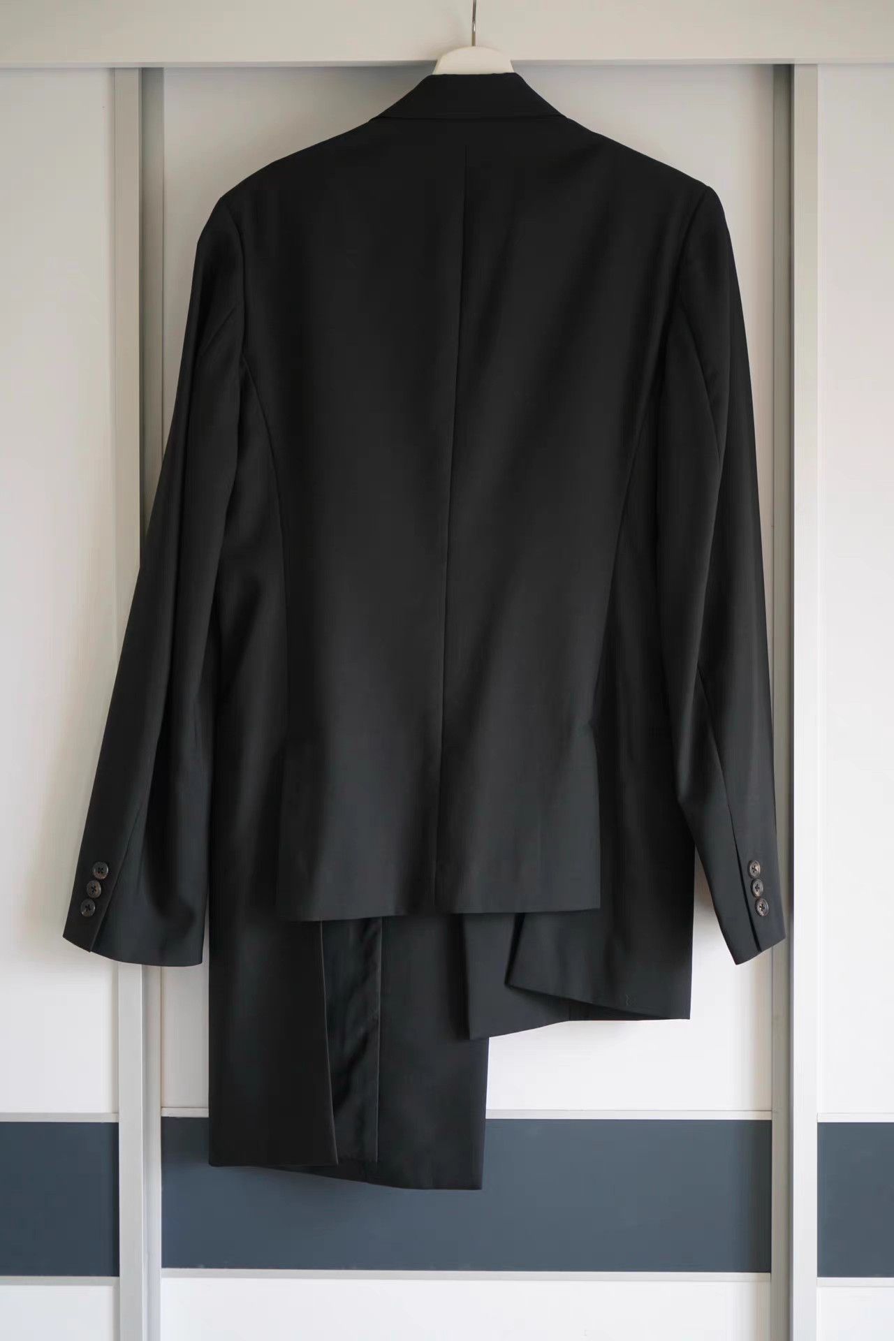 Yohji Yamamoto Yohji Yamamoto 09ss Asymmetric Wool Blazer K4 Size US M / EU 48-50 / 2 - 2 Thumbnail