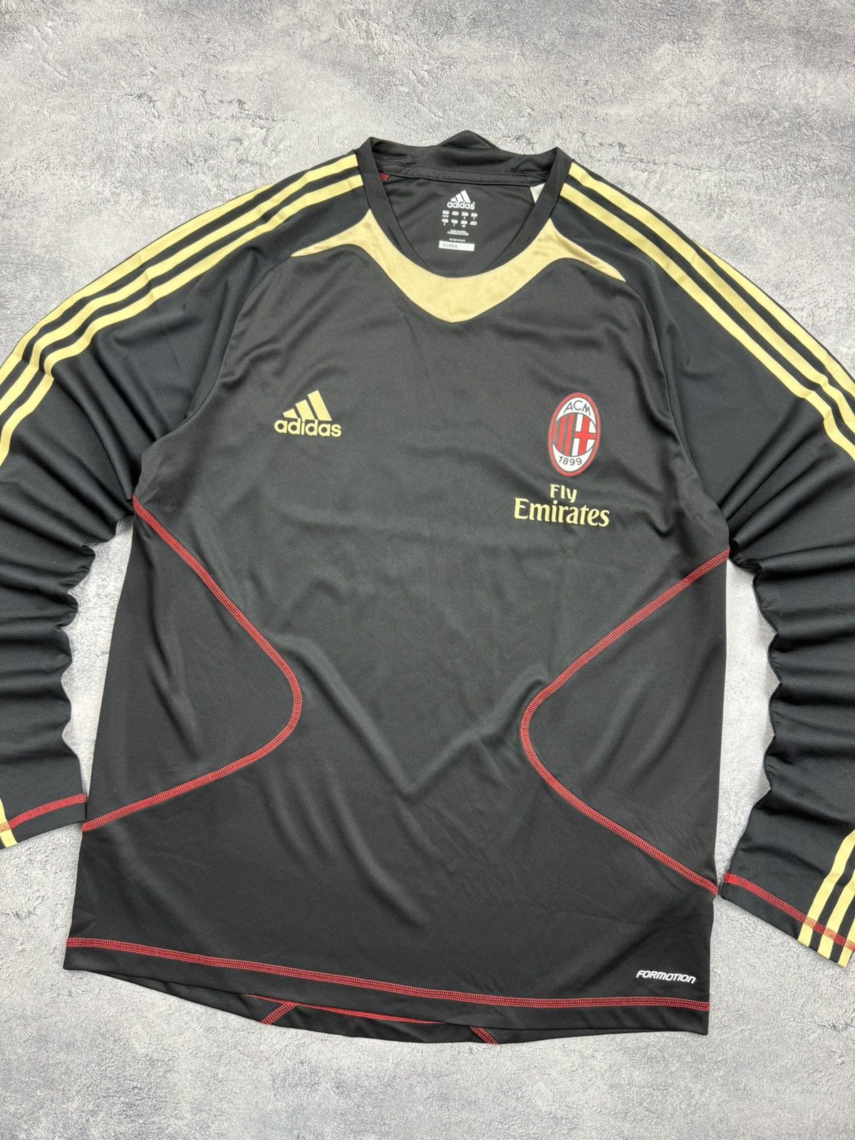 Adidas Vintage Adidas AC Milan Training Top Long Sleeve Jersey Size US L / EU 52-54 / 3 - 8 Thumbnail