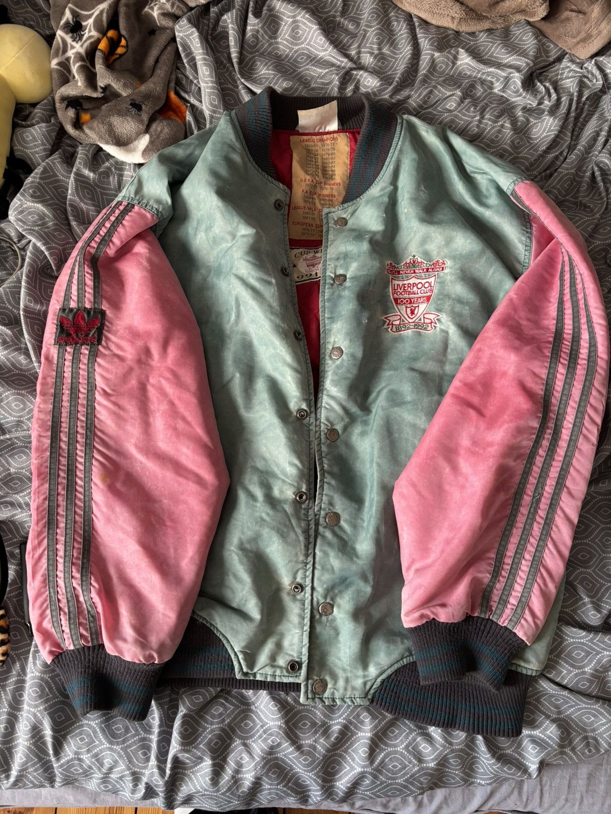 Adidas Vintage 1992 Adidas FC Liverpool 100 Years Anniversary Size US L / EU 52-54 / 3 - 1 Thumbnail