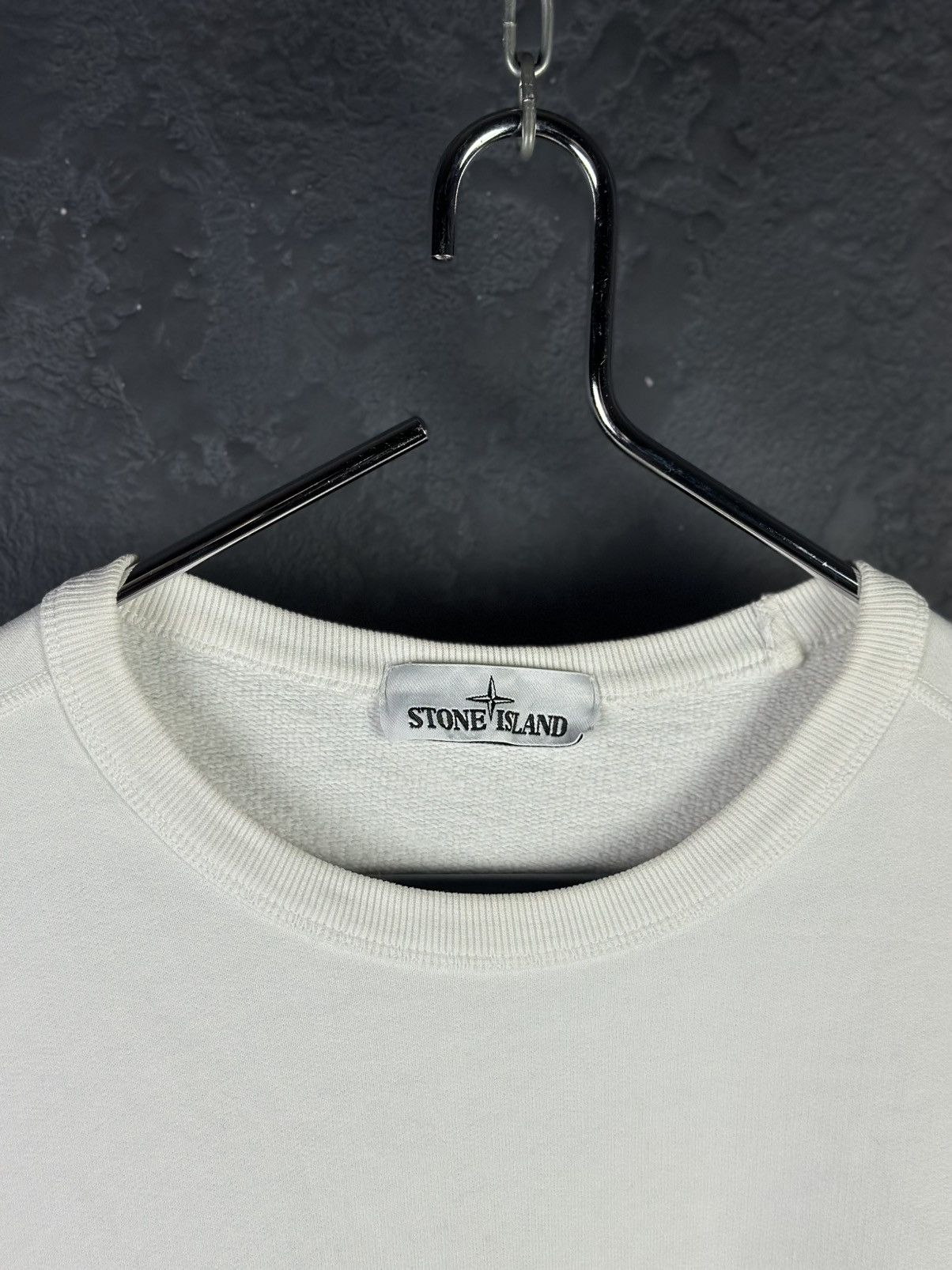 Stone Island Stone Island White Sweatshirt Crewneck Big Logo Mens Size US M / EU 48-50 / 2 - 5 Thumbnail