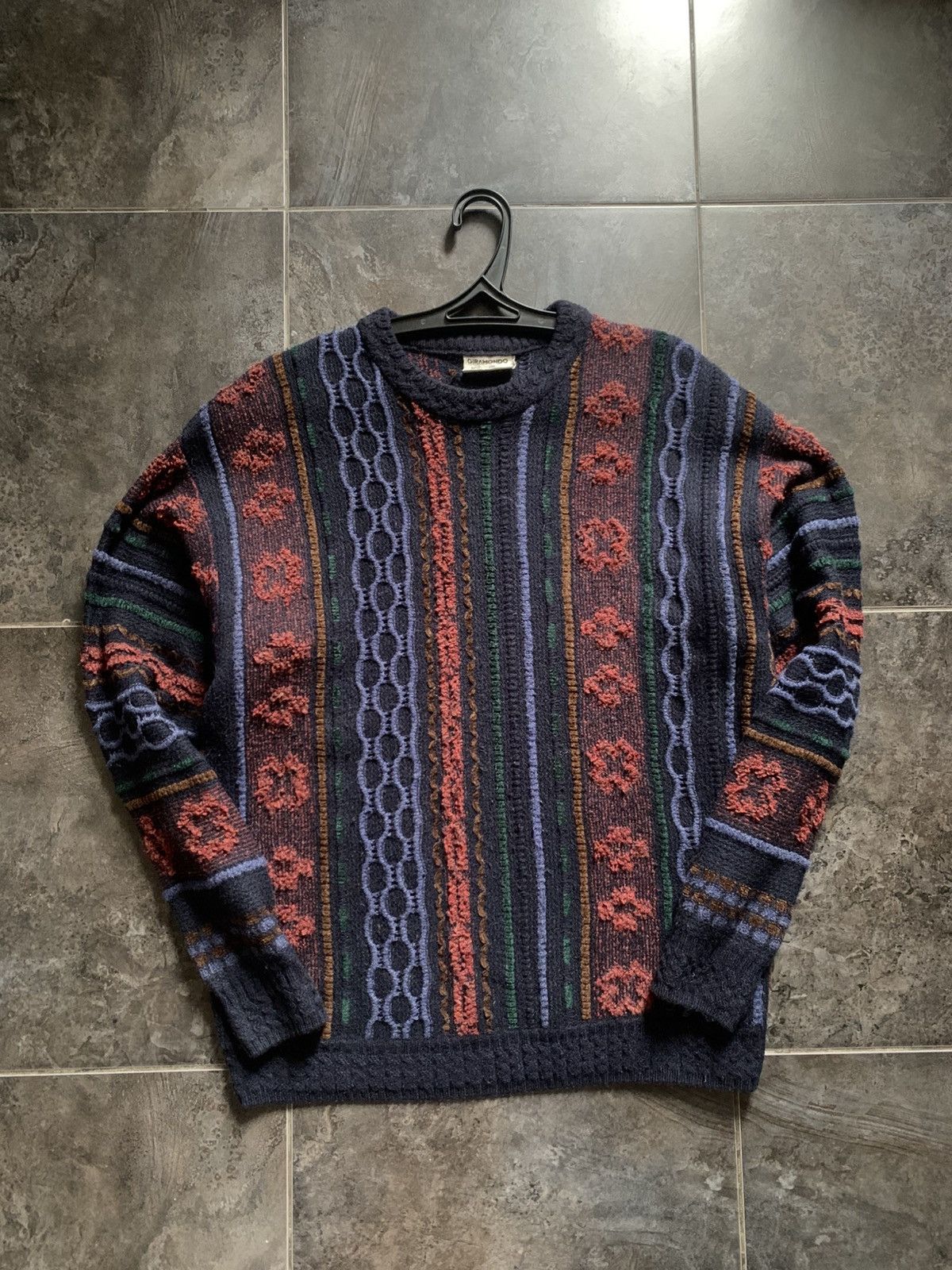 Vintage Vintage Coogi Style Sweater Giramondo Knit Size US L / EU 52-54 / 3 - 1 Thumbnail