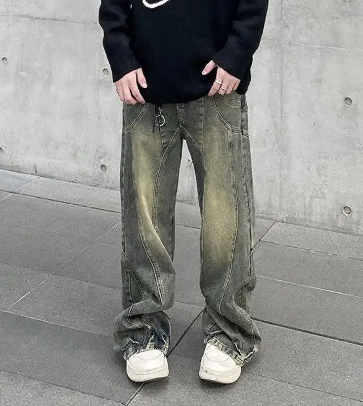 Japanese Brand Y2K Vintage Distressed Flared Baggy Jeans Size US 32 / EU 48 - 2 Thumbnail