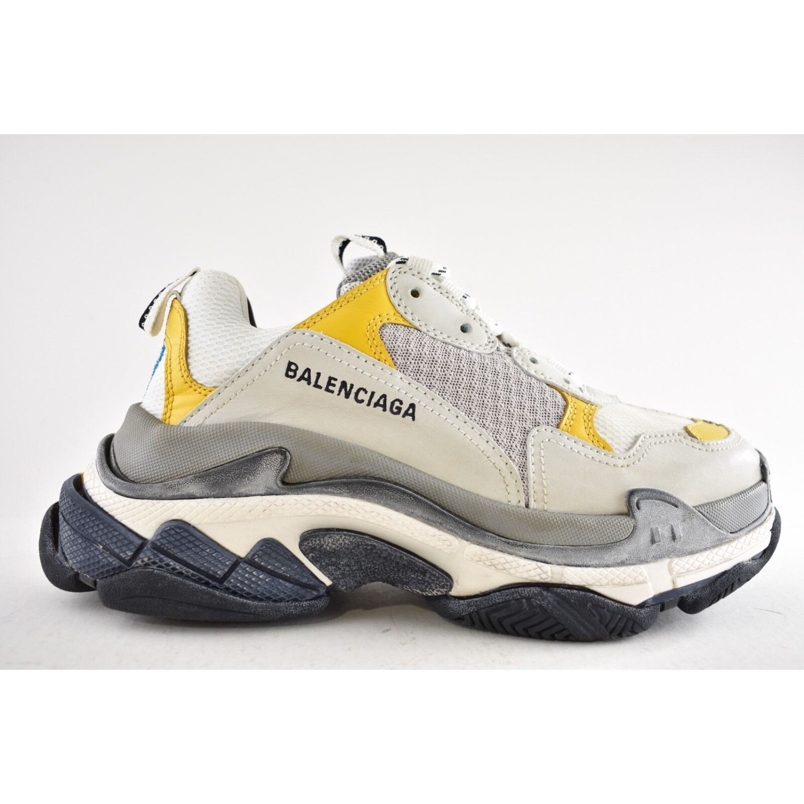 Balenciaga Balenciaga Triple S Split White Grey Yellow Flat Platform Size US 6 / EU 39 - 2 Thumbnail