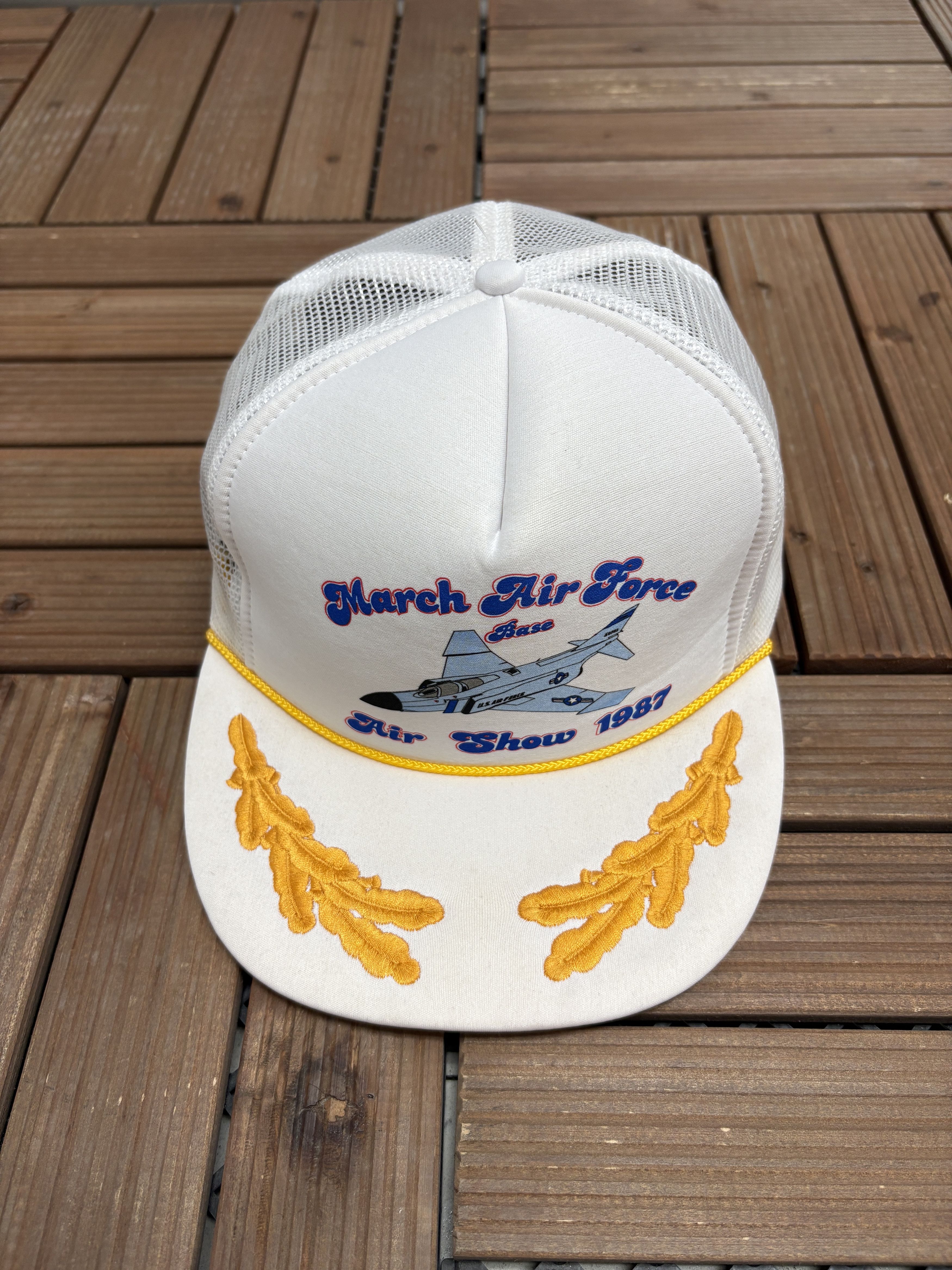 Vintage March Air Force Base Air Show '87 Vintage Trucker Hat Size ONE SIZE - 2 Thumbnail