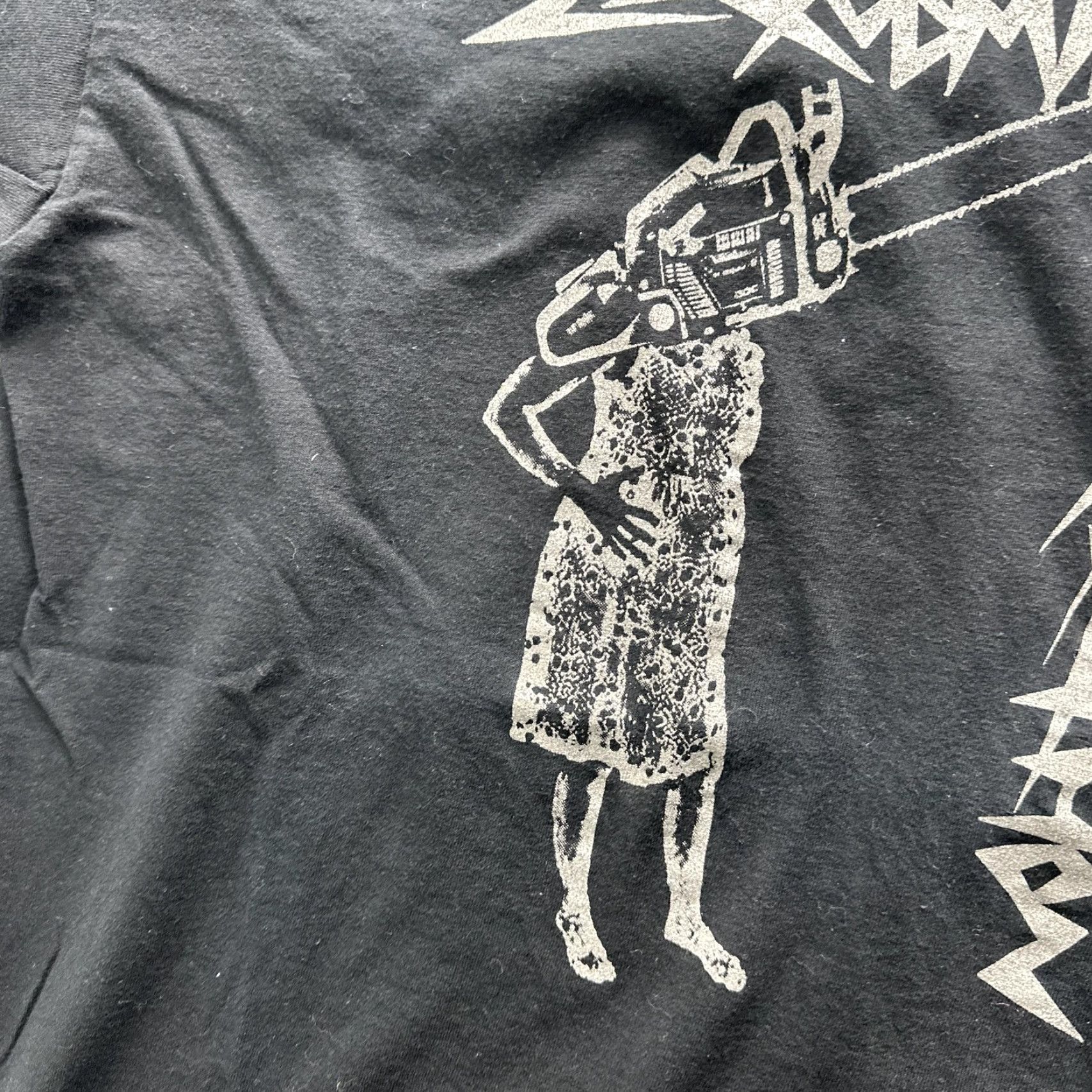 Gildan Chainsaw Marathon Shirt Mens Medium Black Gildan Horror Graphic Tee Size US M / EU 48-50 / 2 - 6 Thumbnail