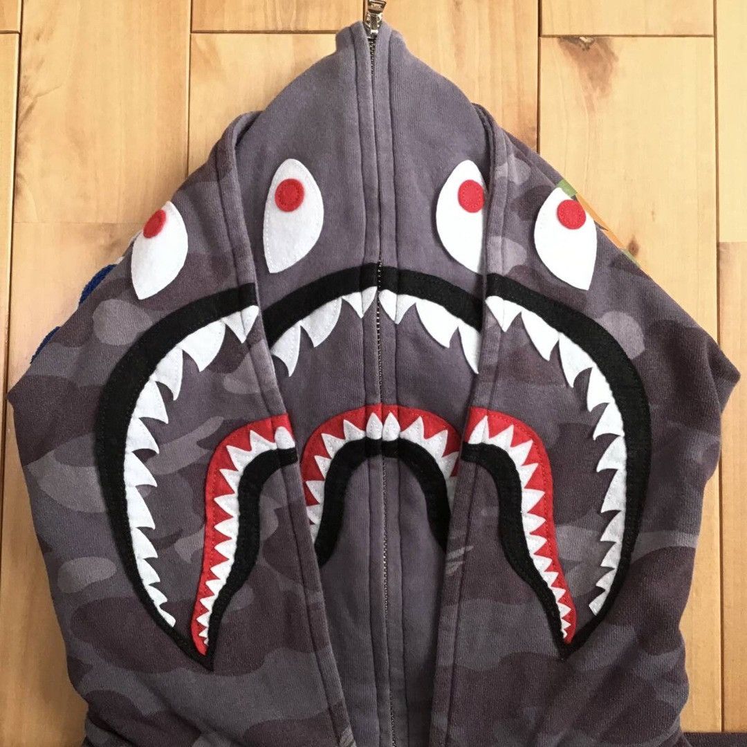 Bape BAPE Color Camo Double Shark full zip hoodie Burgundy APE Size US XXL / EU 58 / 5 - 3 Thumbnail
