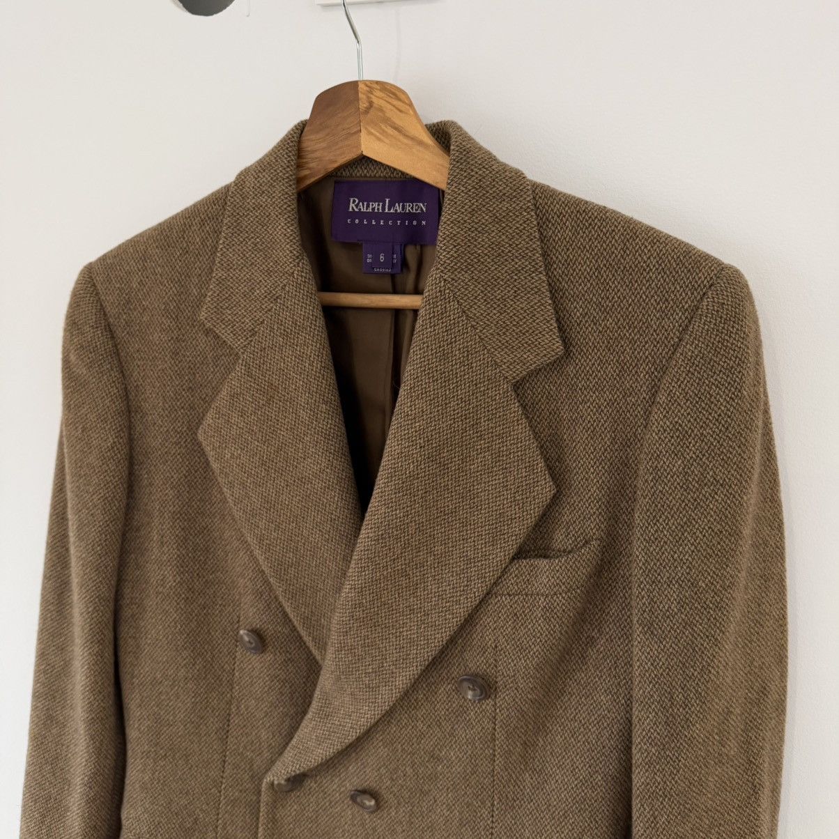 Ralph Lauren Purple Label VINTAGE RALPH LAUREN DOUBLE BREASTED CASHMERE BLAZER Size M / US 6-8 / IT 42-44 - 7 Thumbnail