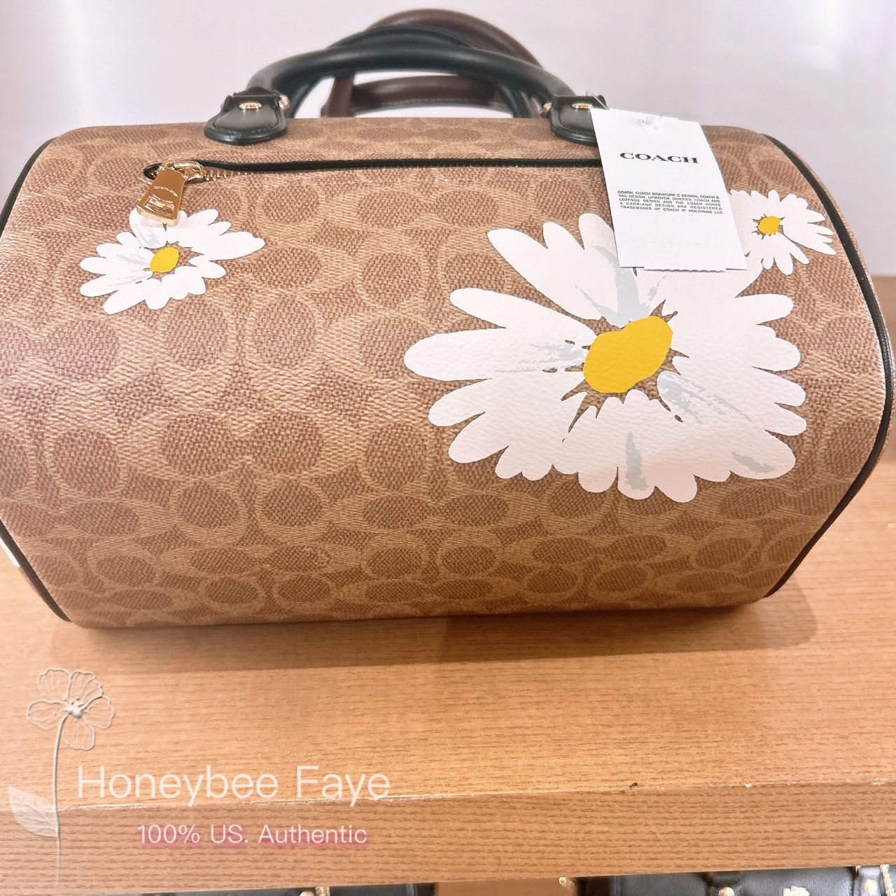 Coach Rowan Satchel Bag In Signature Canvas With Floral Print Size ONE SIZE - 5 Thumbnail