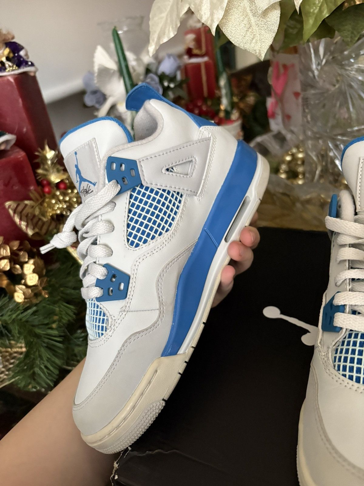 Jordan Brand Jordan 4 Military Blue’s 2012 with Box Size US 5 / EU 37 - 4 Thumbnail