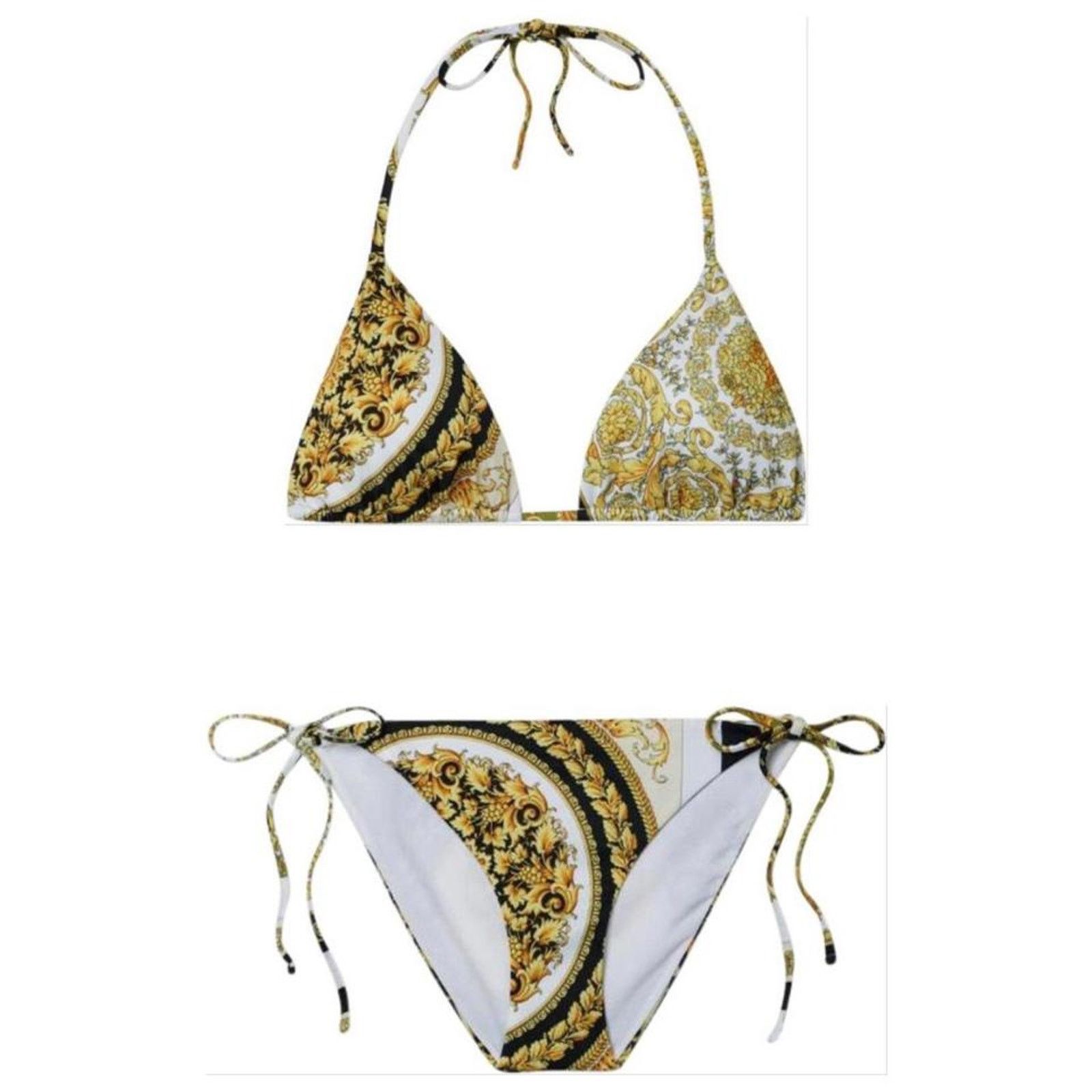 Versace VERSACE Barocco logo printed bikini set Size L / US 10 / IT 46 - 1 Thumbnail