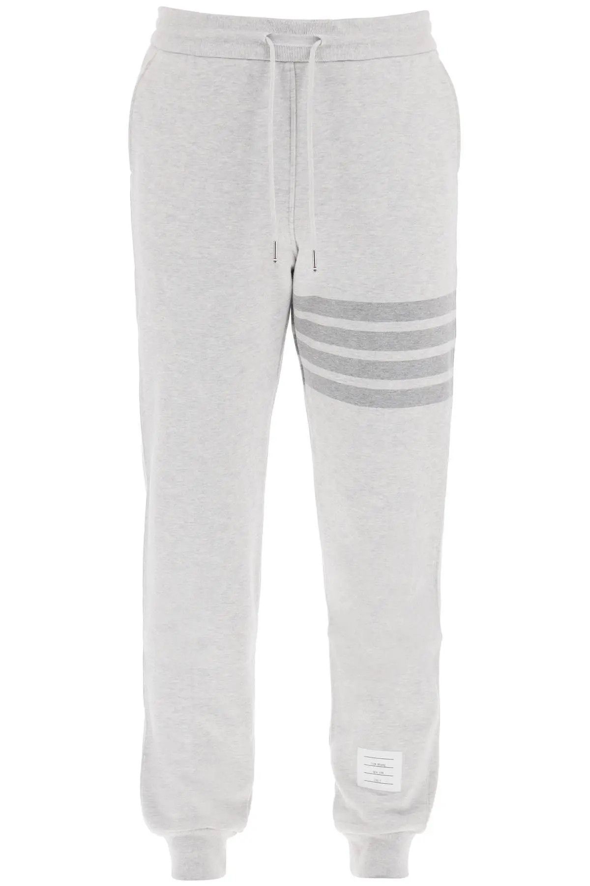 image of Thom Browne O1S22I1N0324 Cotton 4-Bar Sweatpants In Grey, Men's (Size 36)