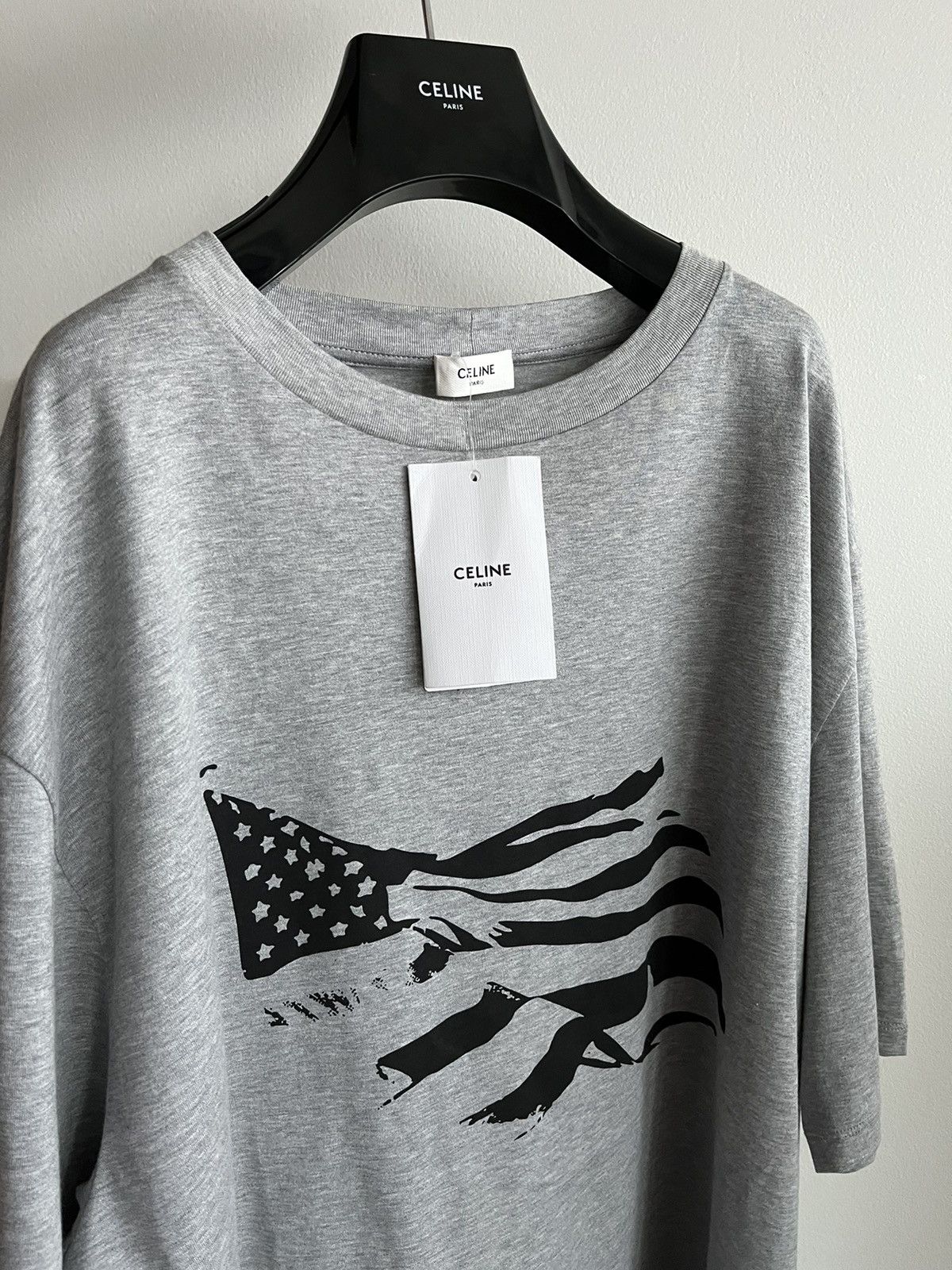 Celine × Hedi Slimane Super Runway Celine by Hedi Slimane American Flag Tee 🇺🇸 Size US XL / EU 56 / 4 - 1 Thumbnail