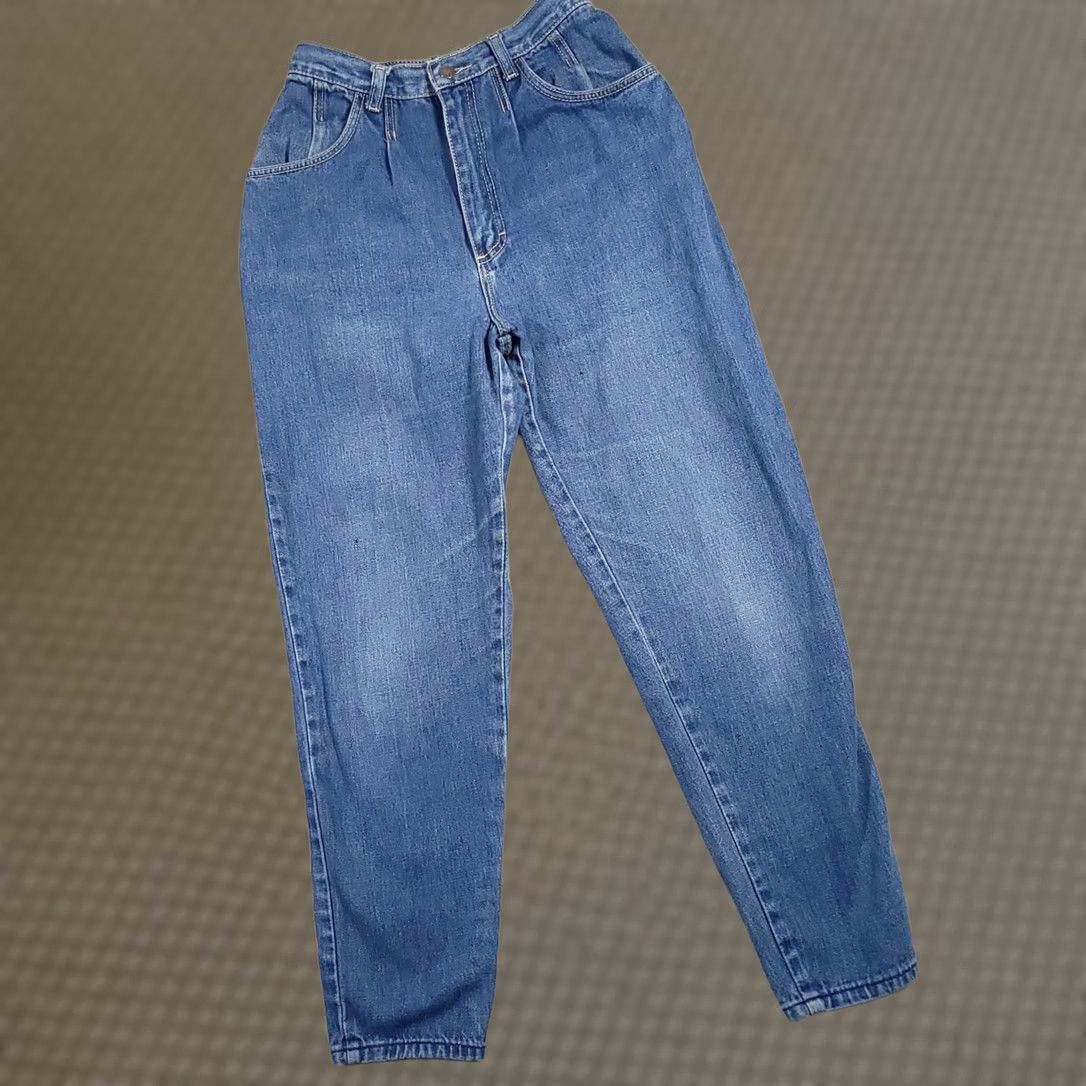 Vintage Gitano Vintage 80's Mom Jeans 10 Pleated Front Baggie Tapered High Rise Jeans Women Regular Size 10 Blue Denim Size 32" / US 10 / IT 46 - 1 Thumbnail