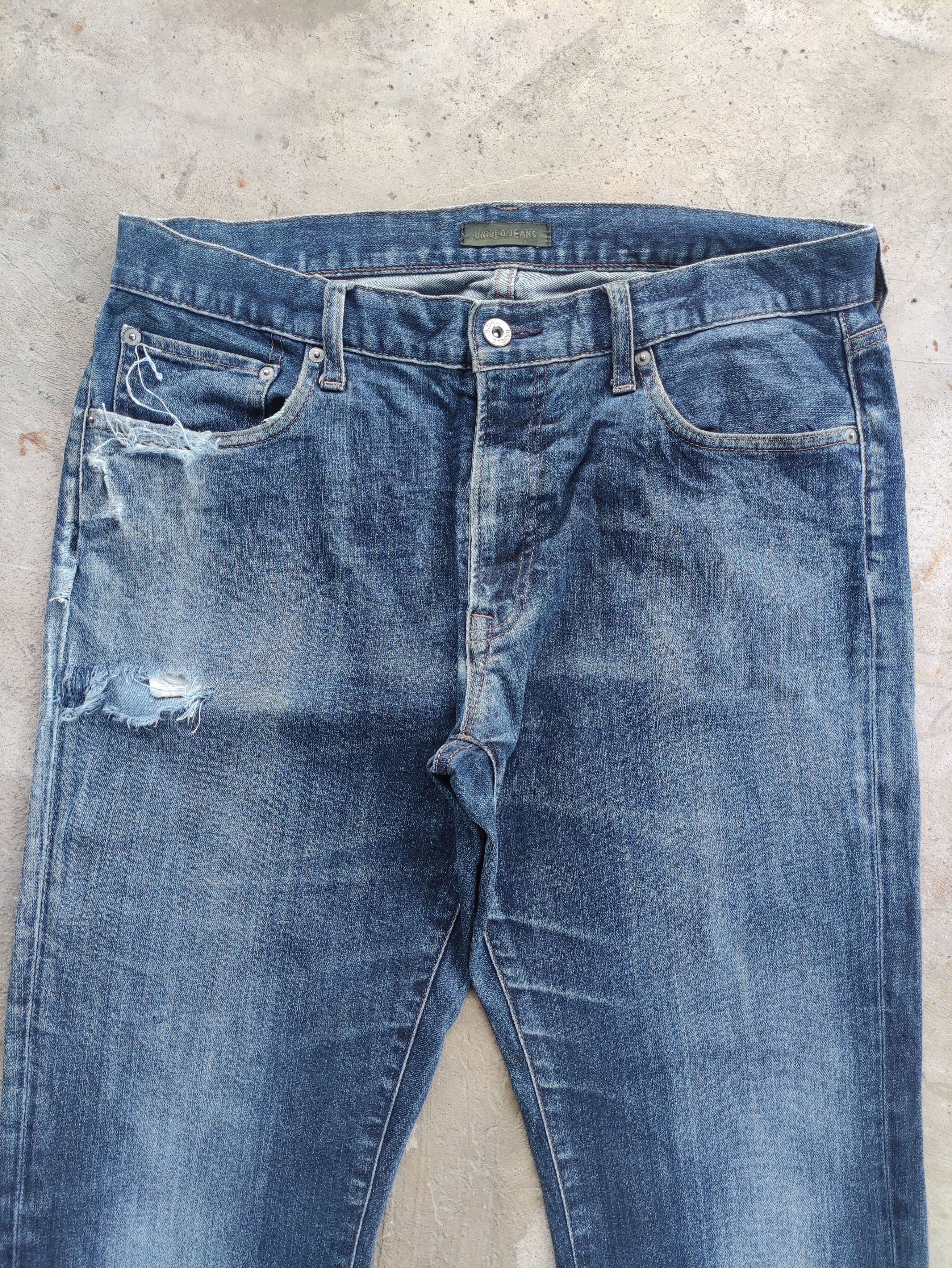 Japanese Brand Vintage Japanese Brand Distressed Faded Denim Pants Size US 31 - 3 Thumbnail