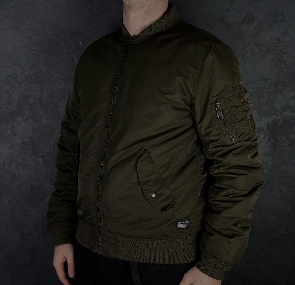 Carhartt Carhartt WIP Ashton Bomber Army Green Size L Size US L / EU 52-54 / 3 - 1 Thumbnail