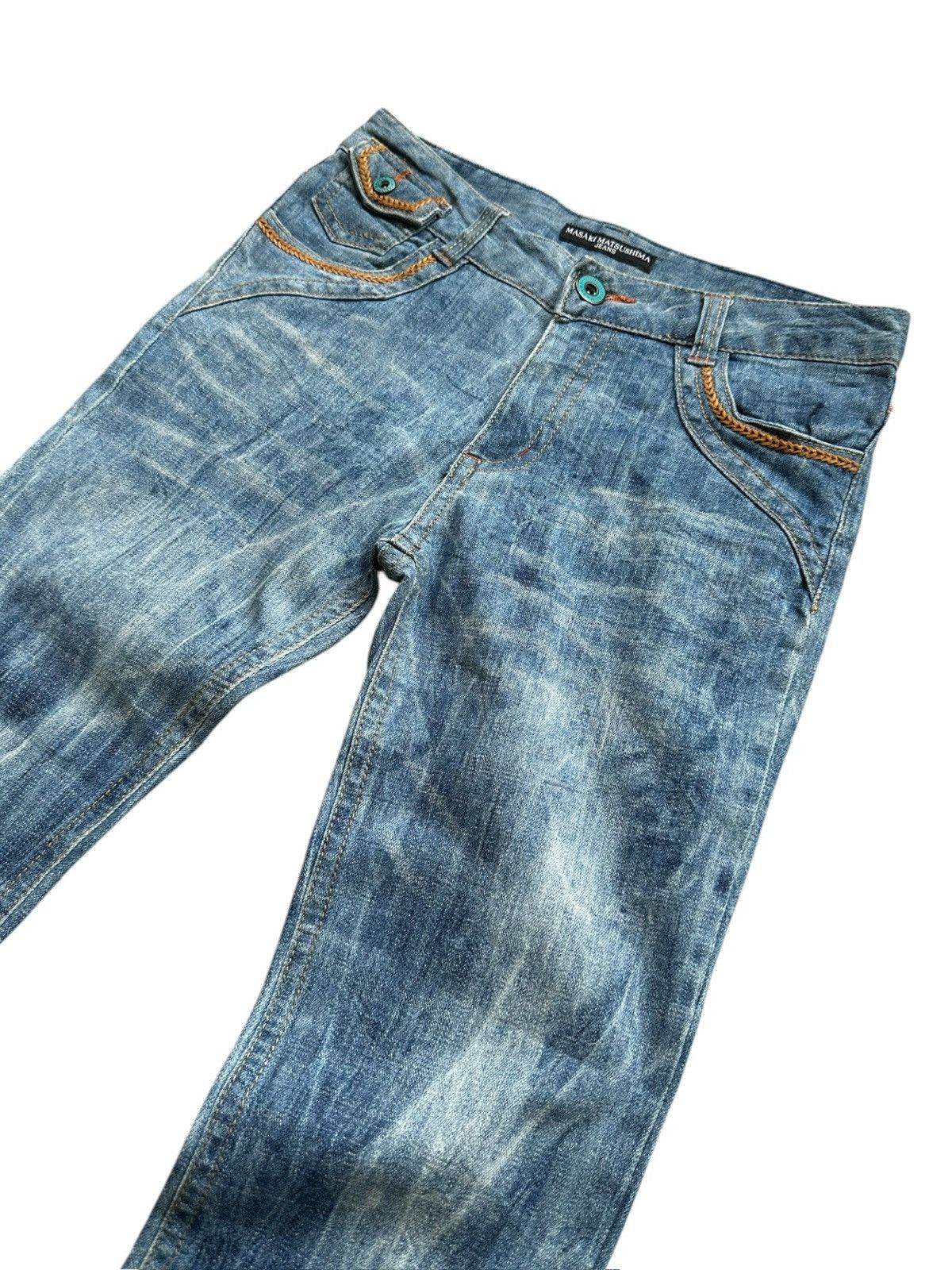 Masaki Matsushima 00's Masaki Matsushima bleach wash denim jeans Size US 29 - 4 Thumbnail