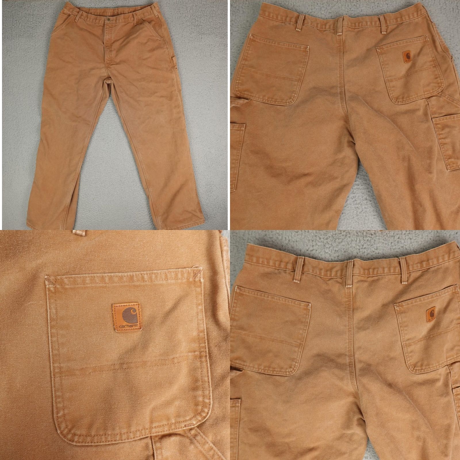 Carhartt Carhartt B111 Pants Mens Brown Flannel Lined Carpenter Work Wear Dungaree 38x32 Size US 38 / EU 54 - 8 Thumbnail