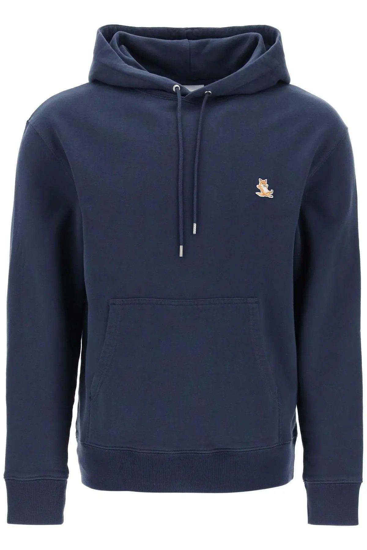 image of Maison Kitsune O1S22I1N0324 Chillax Fox Hooded Sweatshirt In Blue, Men's (Size Small)