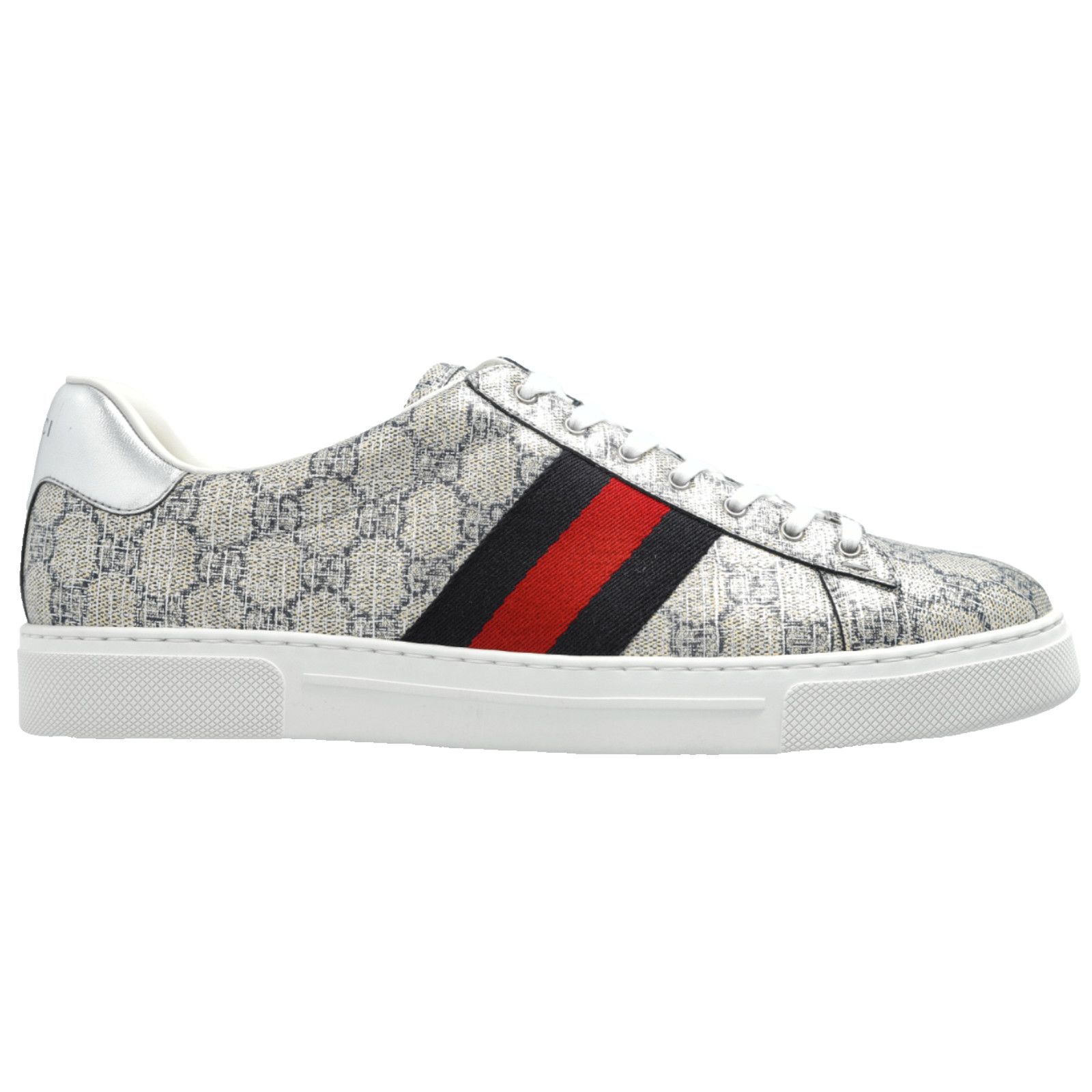 Gucci Gucci Ace GG Logo Supreme Canvas Beige Blue Silver Size US 13 / EU 46 - 1 Thumbnail