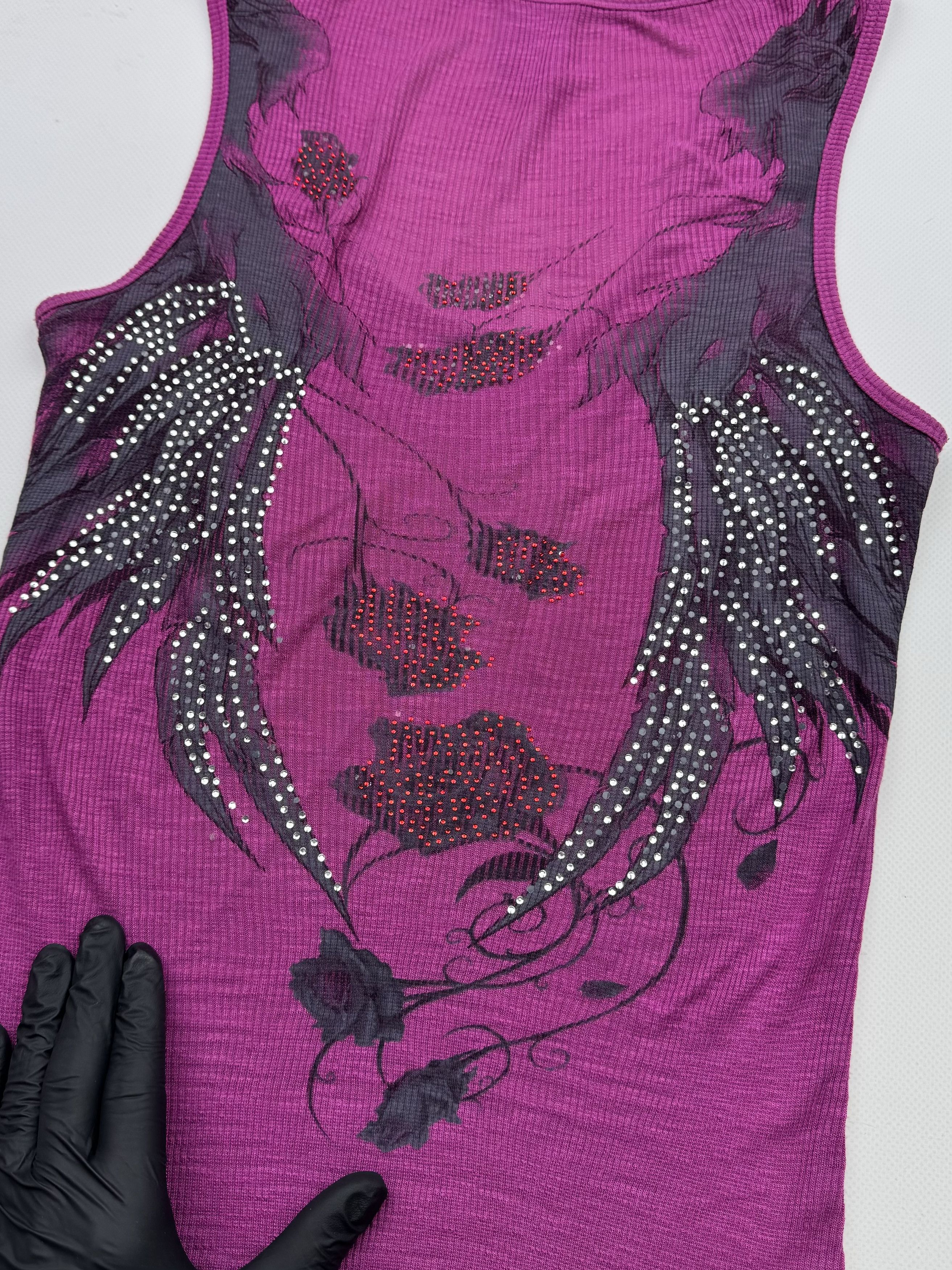 Japanese Brand 90's Printed Tank Top B73(V131)E2 Size M / US 6-8 / IT 42-44 - 5 Thumbnail