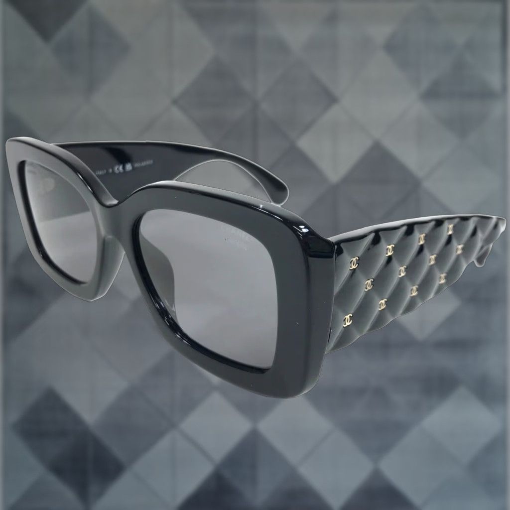 VINTAGE Chanel Designer Sunglasses Women Butterfly Oversized Dark