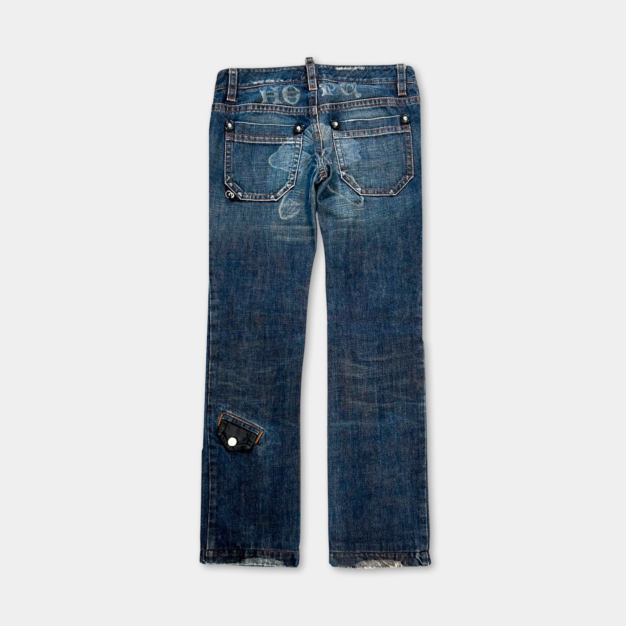 Dsquared2 Dsquared2 FW2005 "I Love Jesus" Patchwork Denim Size US 28 / EU 44 - 5 Thumbnail