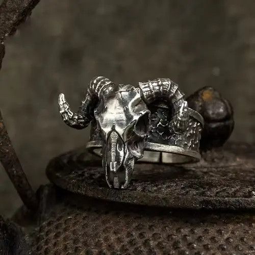 Jewelry Hamasaki x Keito GOAT Skull Adjustable Ring Size ONE SIZE - 1 Thumbnail
