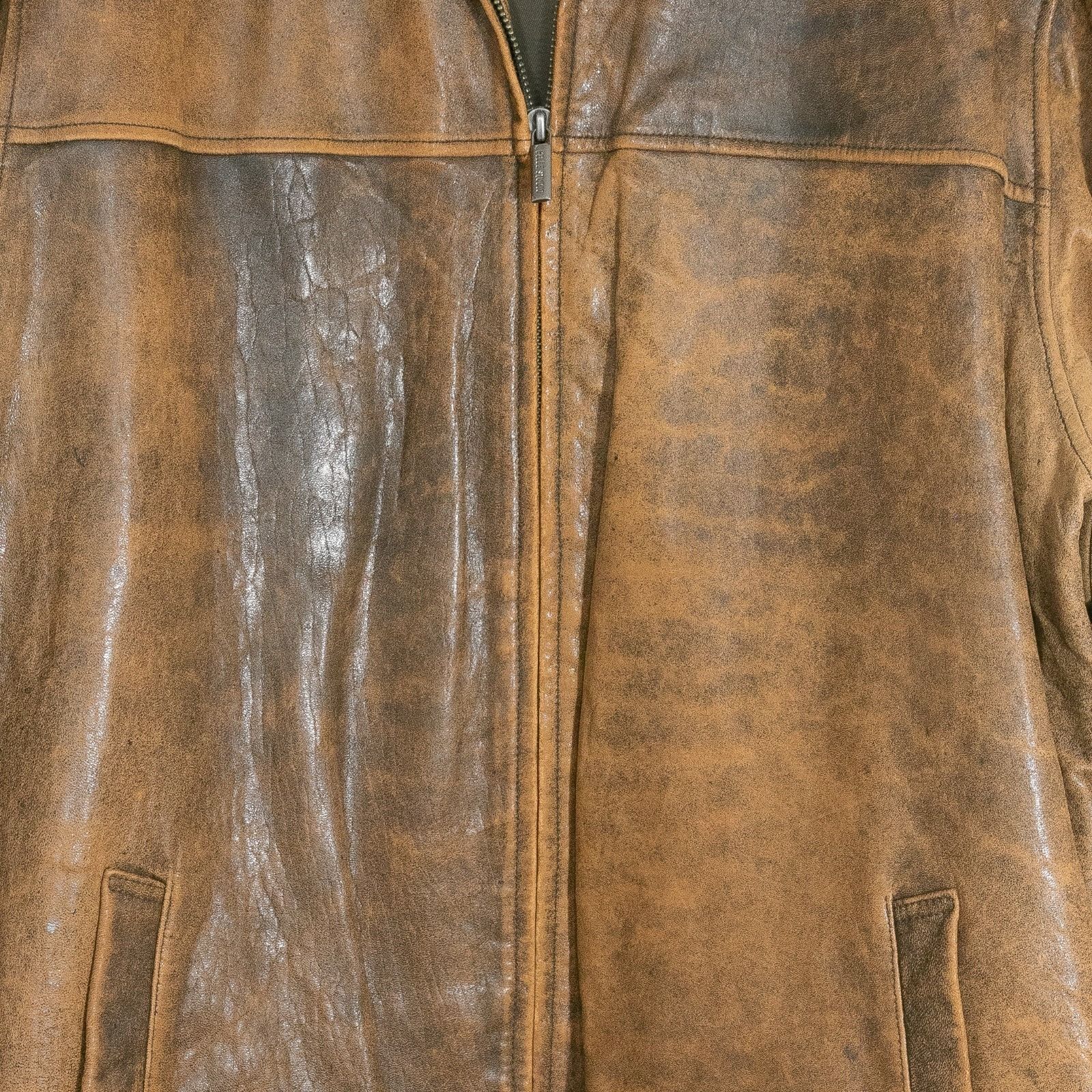 Wilsons Leather Vintage Wilsons Leather Brown Leather Jacket Mens XL Patina Size US XL / EU 56 / 4 - 4 Thumbnail