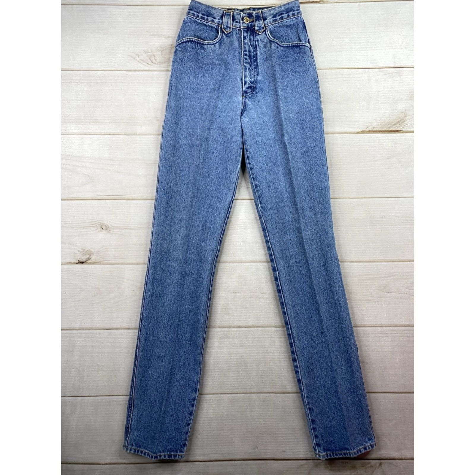 Vintage VINTAGE Lawman Jeans Womens Jr 3 Western Denim High Rise 35” Inseam Blue 80s 90s Cowboy Bootscut Jeans Womens Size 26" / US 2 / IT 38 - 2 Thumbnail