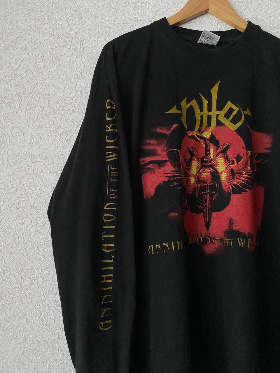 Band Tees Vintage Nile Annihilation of the Wicked 2005 Tour Longsleeve Size US XL / EU 56 / 4 - 4 Thumbnail