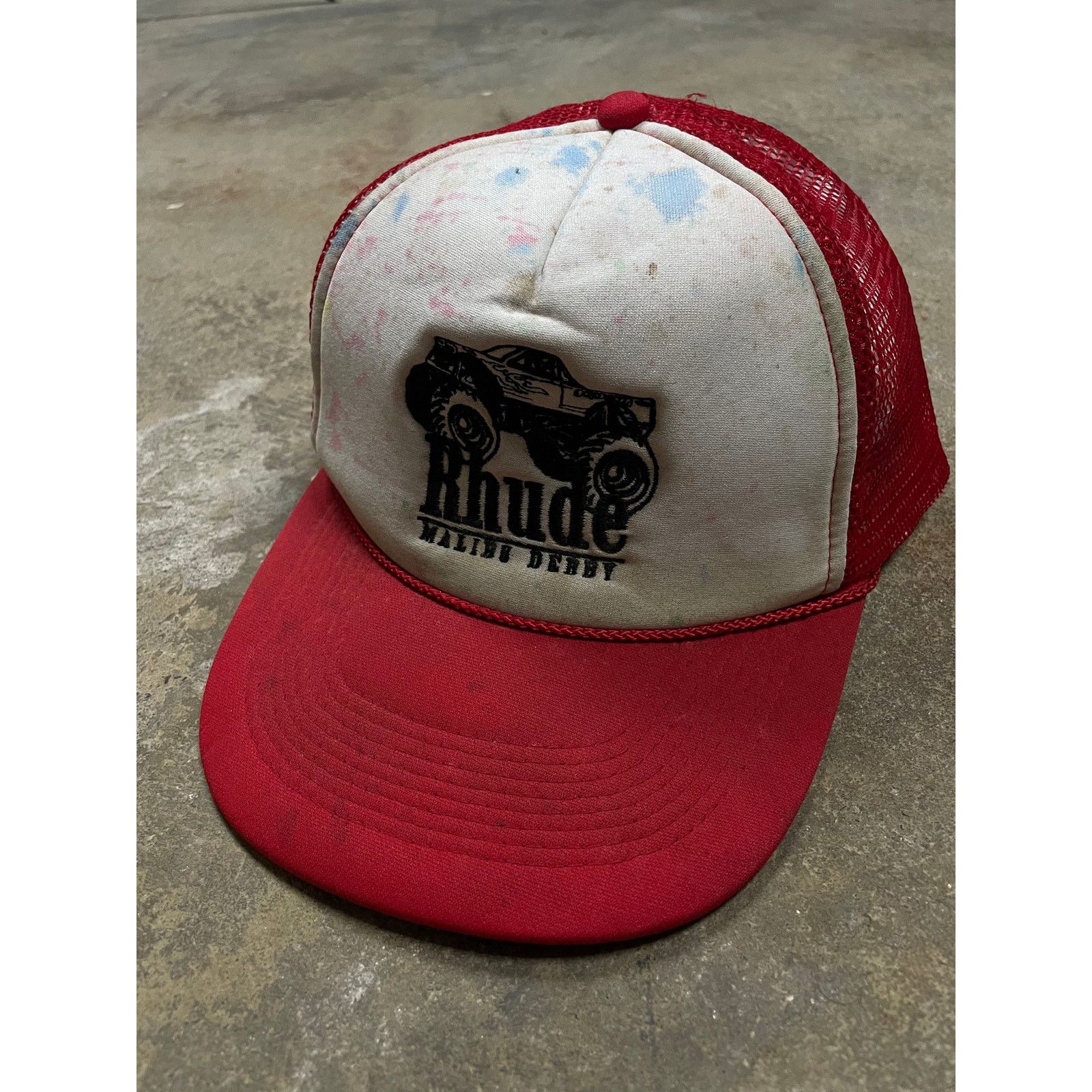 RHUDE Truck Trucker Red White Used OS