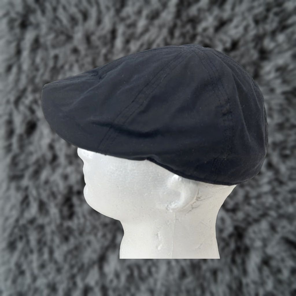 Vintage UNBRANDED Newsboy Flat Cap One Size OSFM Black Navy Plaid Lining Classic Mens Size ONE SIZE - 1 Thumbnail
