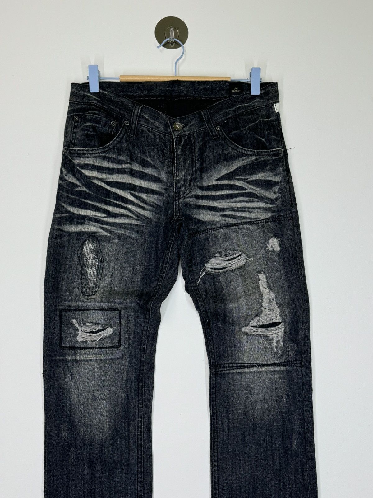 If Six Was Nine SEMANTIC DESIGN DISTRESSED ACID WASH UNDERCOVER PUNK DENIM Size US 30 / EU 46 - 4 Thumbnail