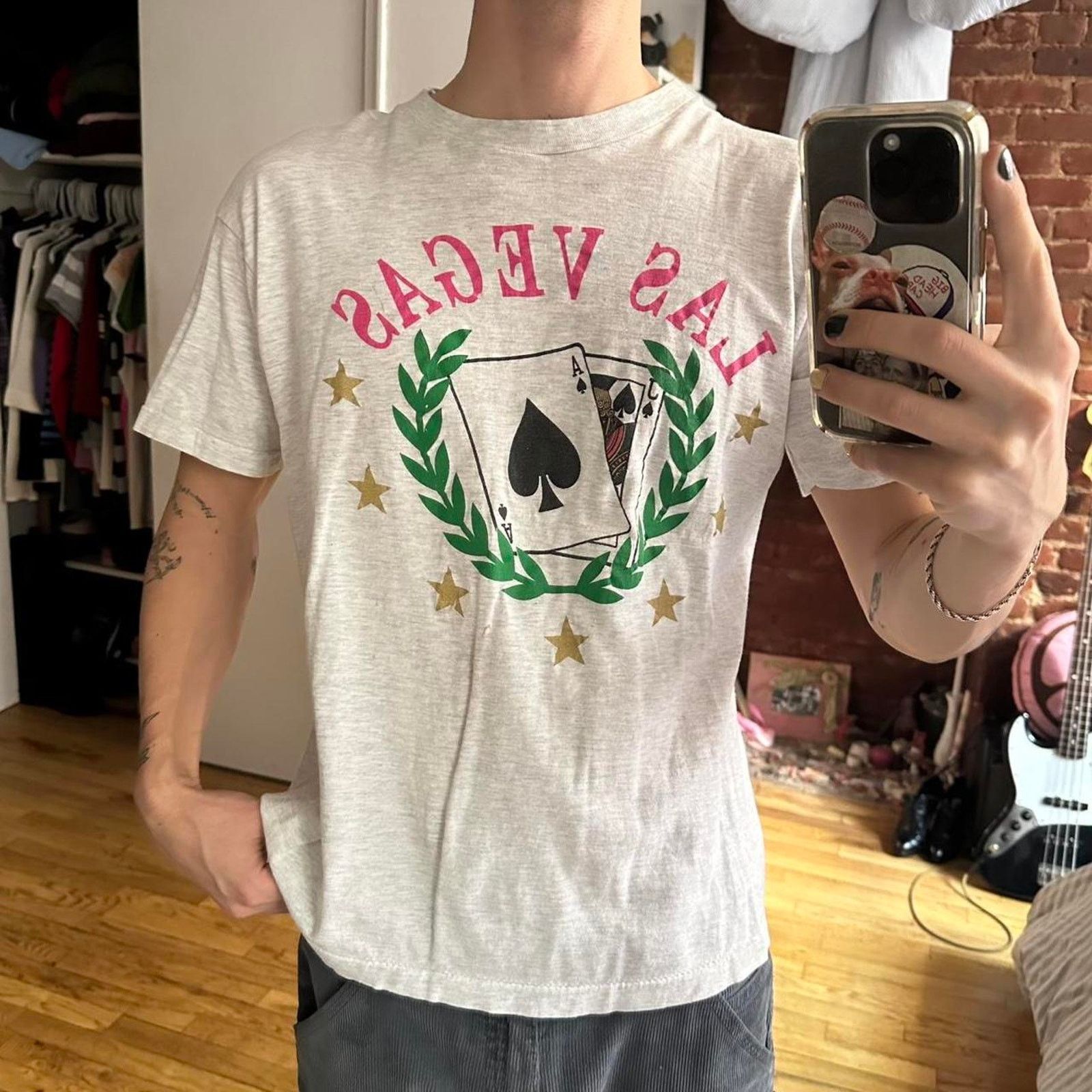 Vintage Vintage 90s las vegas shirt Size US L / EU 52-54 / 3 - 1 Thumbnail