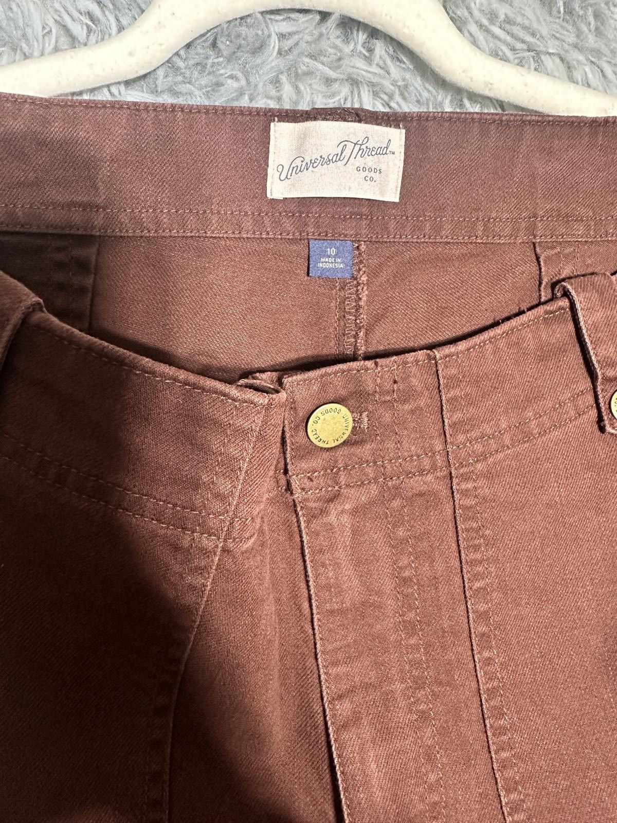 Other Universal Thread Women's Brown High Waist Leg Pants Size 10 Size 32" / US 10 / IT 46 - 3 Thumbnail