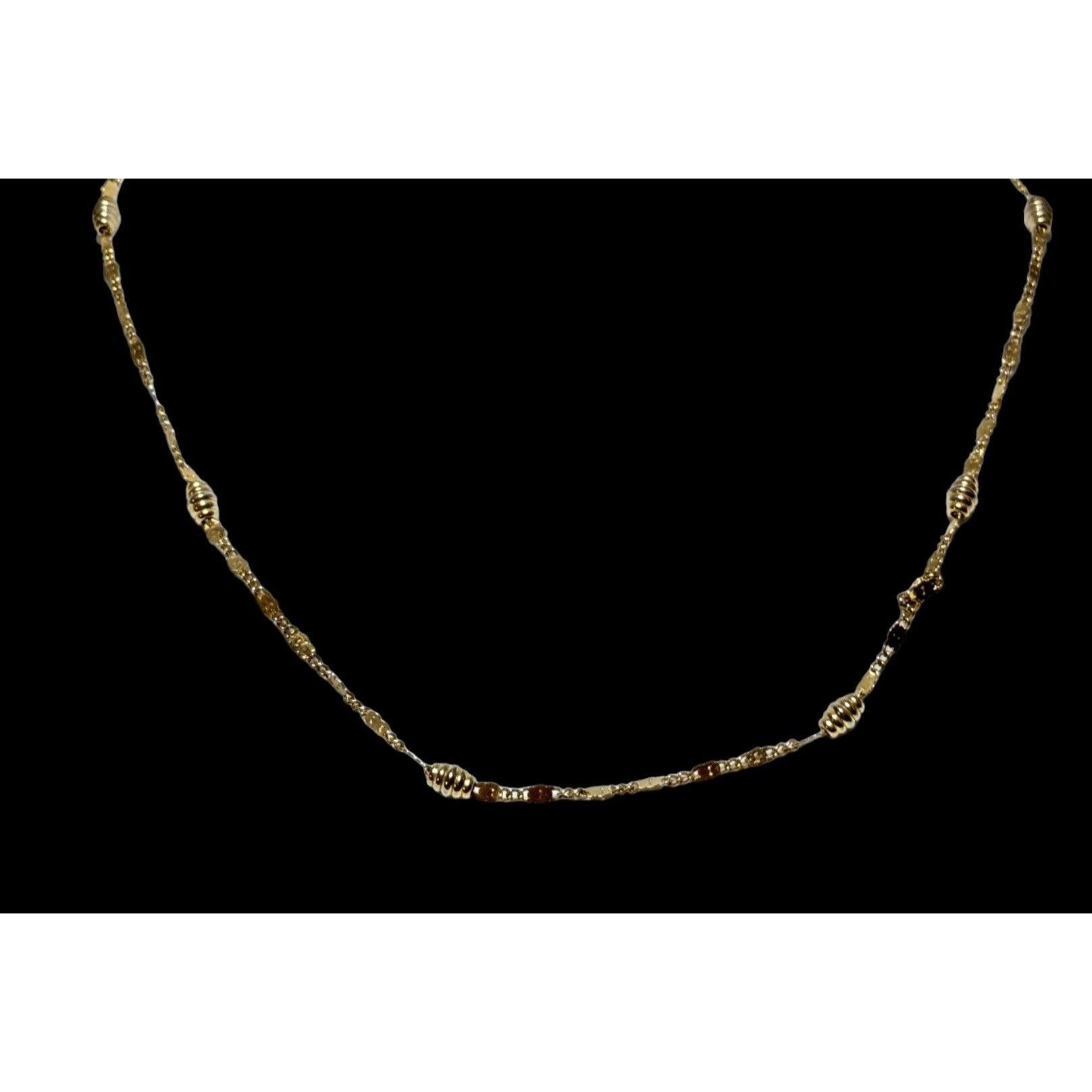 Other Gold Beaded Chain Necklace Size ONE SIZE - 2 Thumbnail