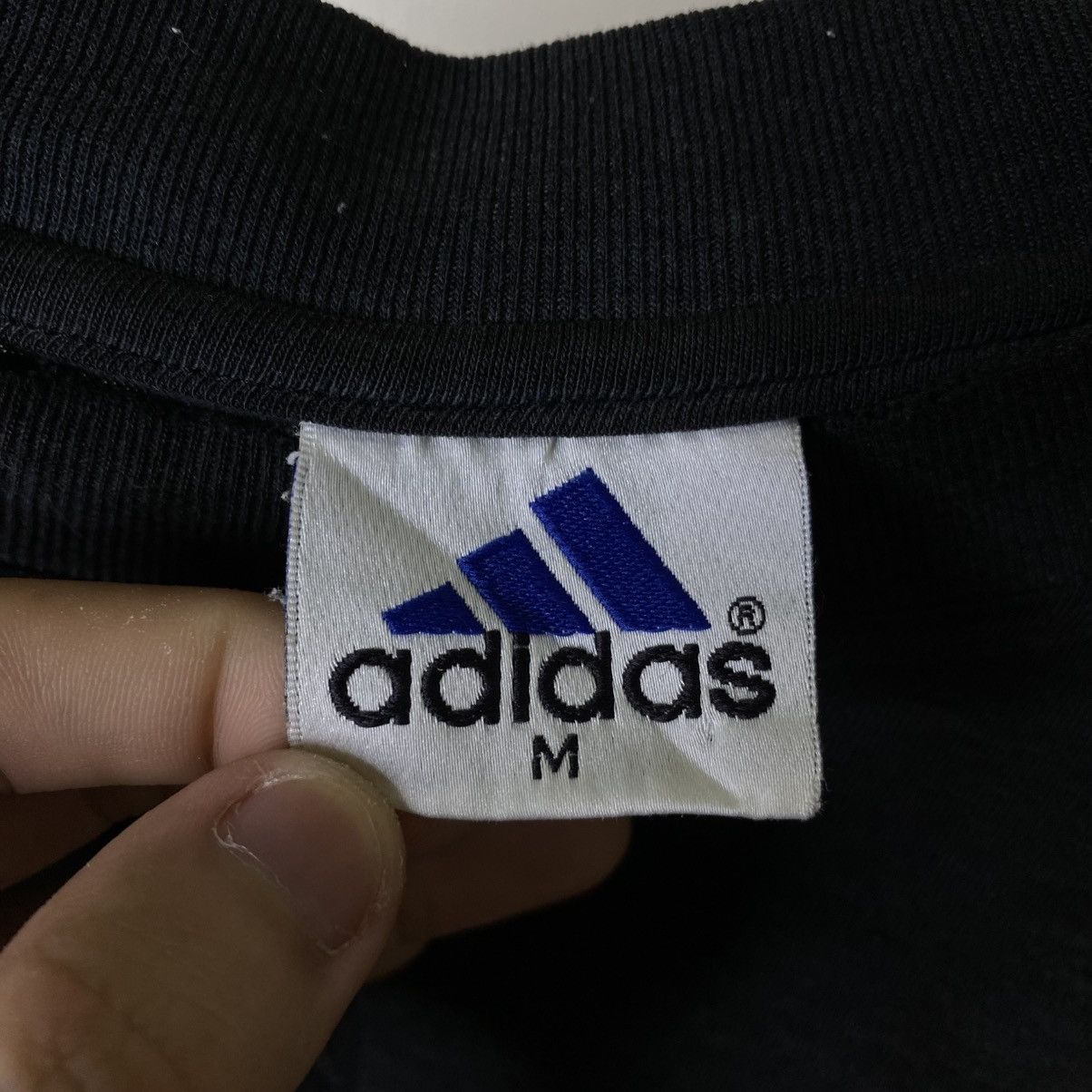 Adidas Vintage 1990s Adidas Center Logo T Shirt Size US L / EU 52-54 / 3 - 4 Thumbnail