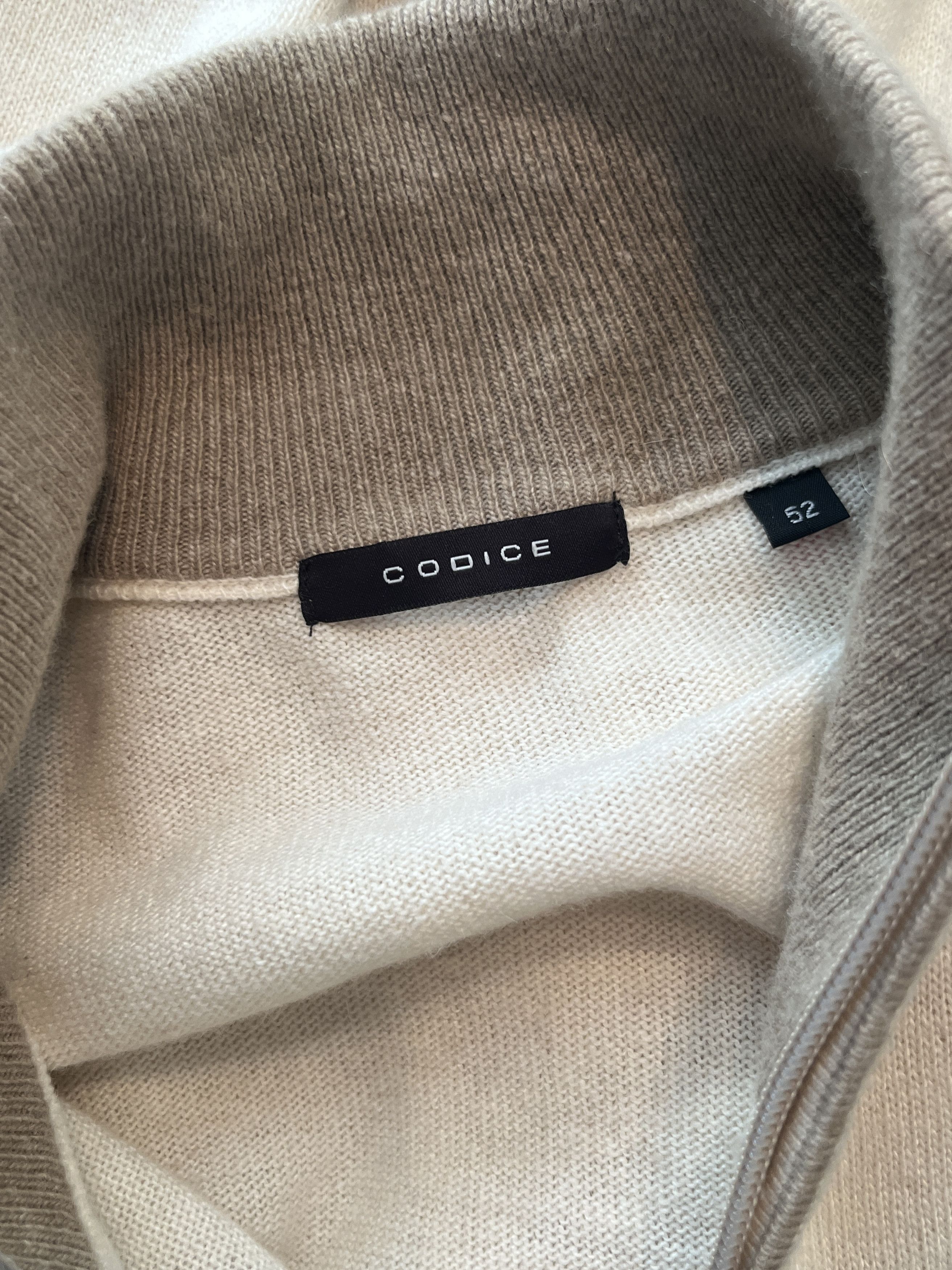 Vintage Codice Italian Merino Wool Cashmere 1/4 Zip Sweater 52 Size US L / EU 52-54 / 3 - 7 Thumbnail