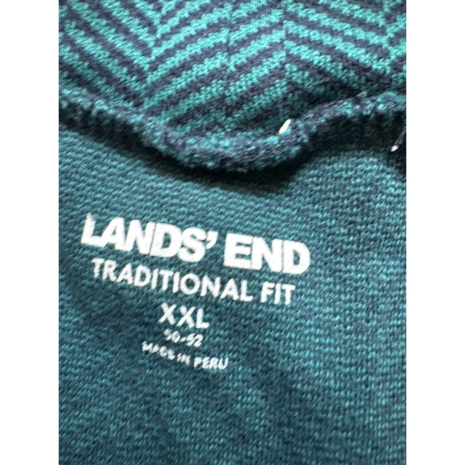 Lands' End Lands' End Shirt Womens XXL Blue Zig Zag Pattern Long Sleeve Top Size XXL / US 16-18 / IT 52-54 - 5 Thumbnail