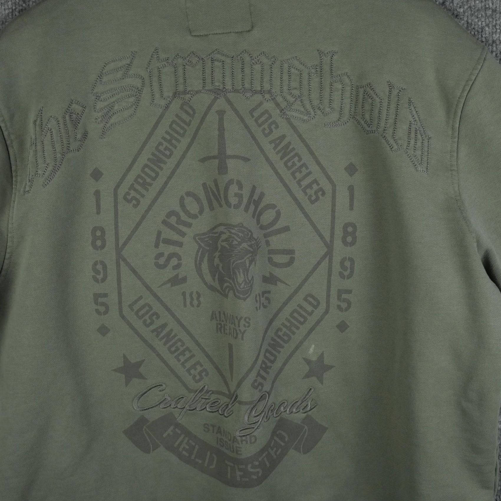 Vintage The Stronghold Sweatshirt Mens XL Green Graphic Print Pullover Always Ready Crewneck Embroidered Logo Tiger Back Graphic Vintage No Size US XL / EU 56 / 4 - 6 Thumbnail