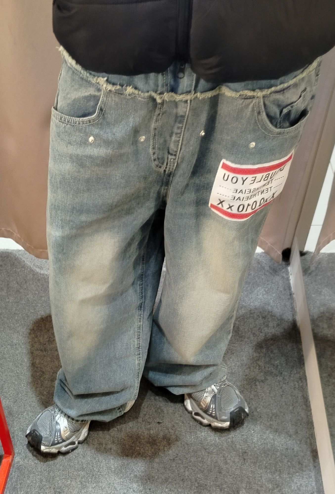 Japanese Brand × Jean Loose Wide Leg Double Waist Denim Pants Size US 36 / EU 52 - 5 Thumbnail
